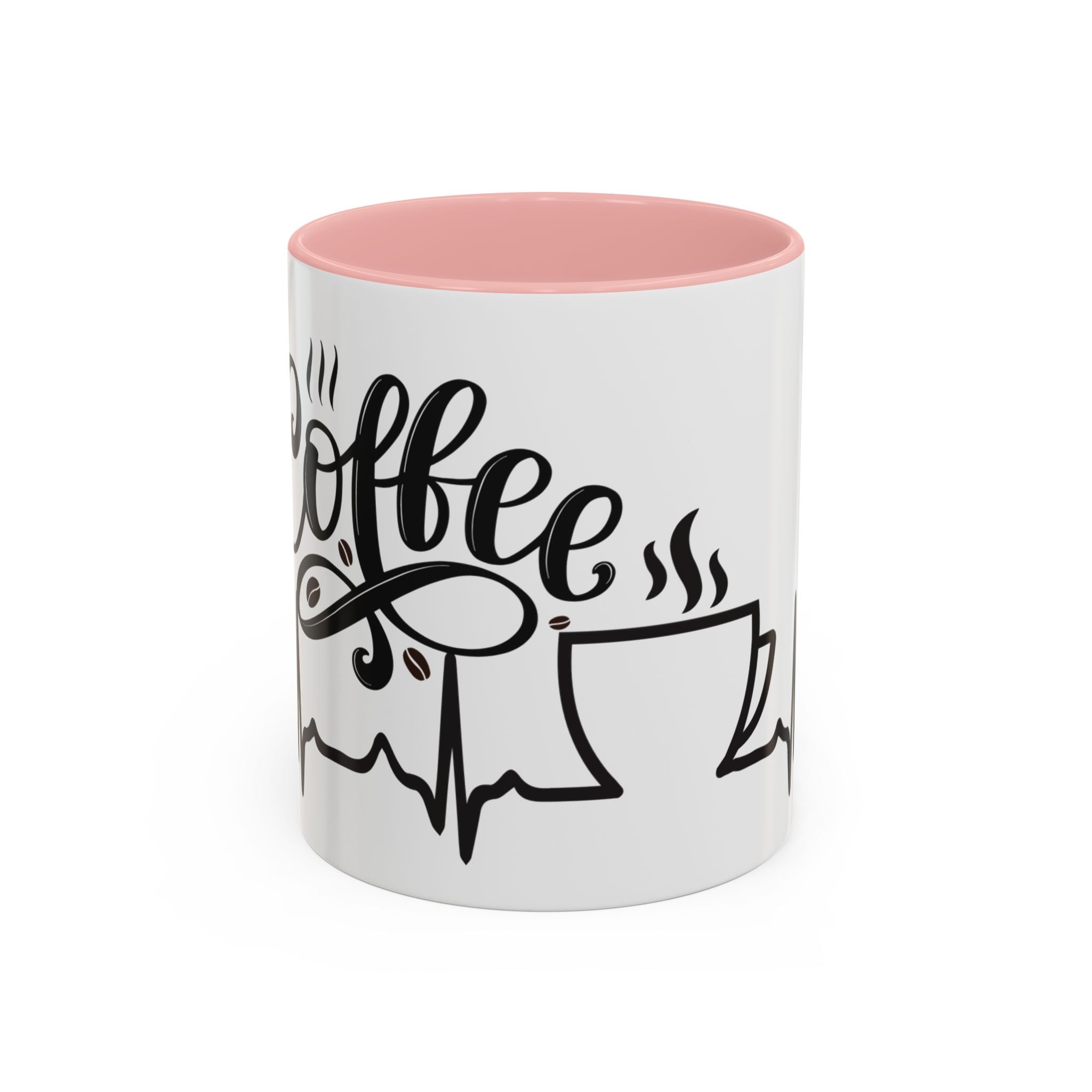 Coffee Lover's Accent Mug with Heartbeat Design - Perfect Gift for Baristas, Teachers, Birthdays, and Cozy Coffee Moments