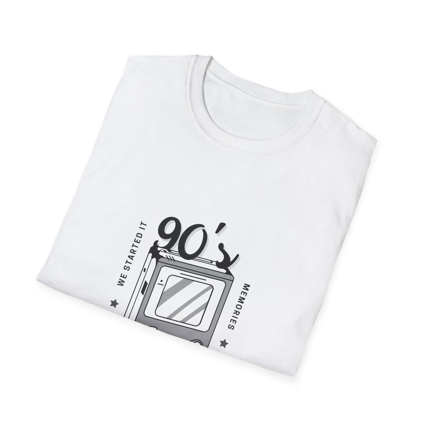 90's Gamer Unisex Softstyle T-Shirt, Retro Gaming Shirt, Gamer Gift, Nostalgic Tee, Casual Wear, 90's Birthday Apparel