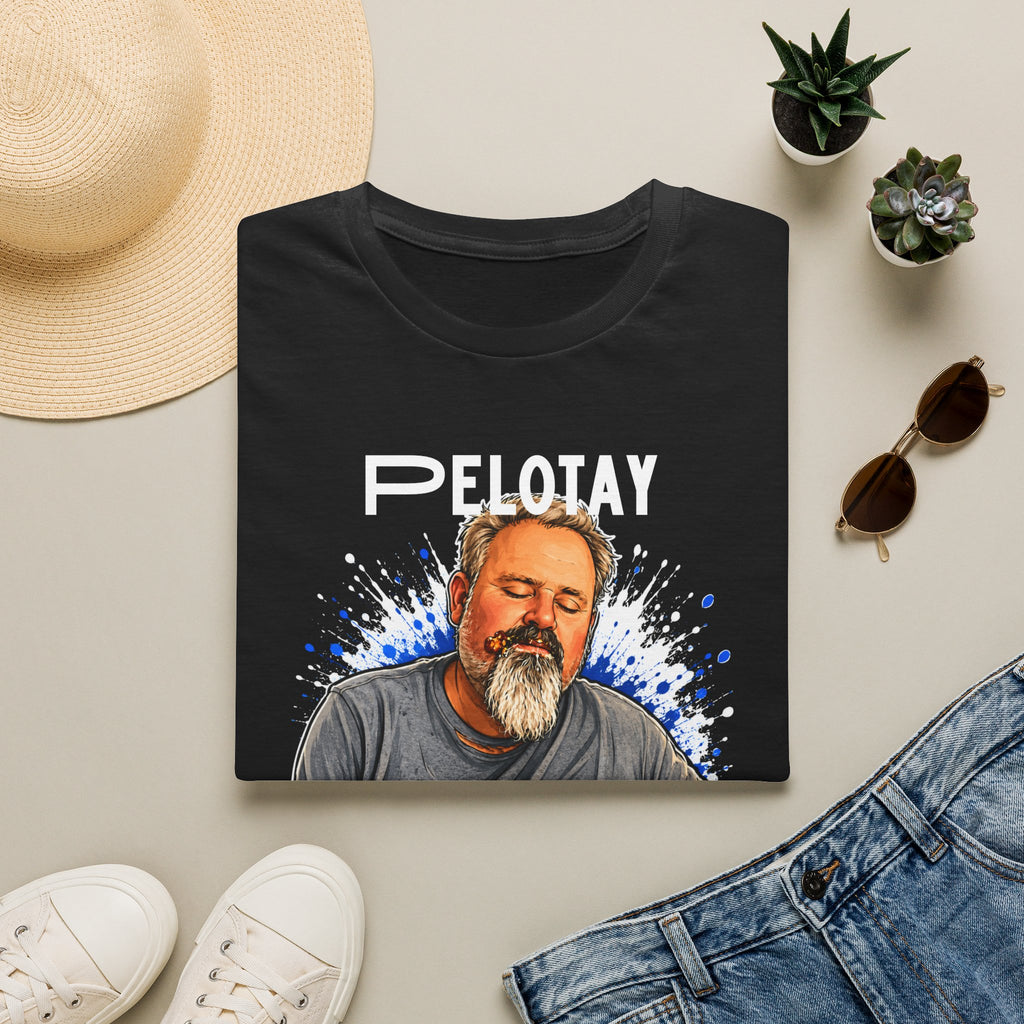 T-Shirt — Bearded Man Enjoying Mexican Elote for the First Time Illustration