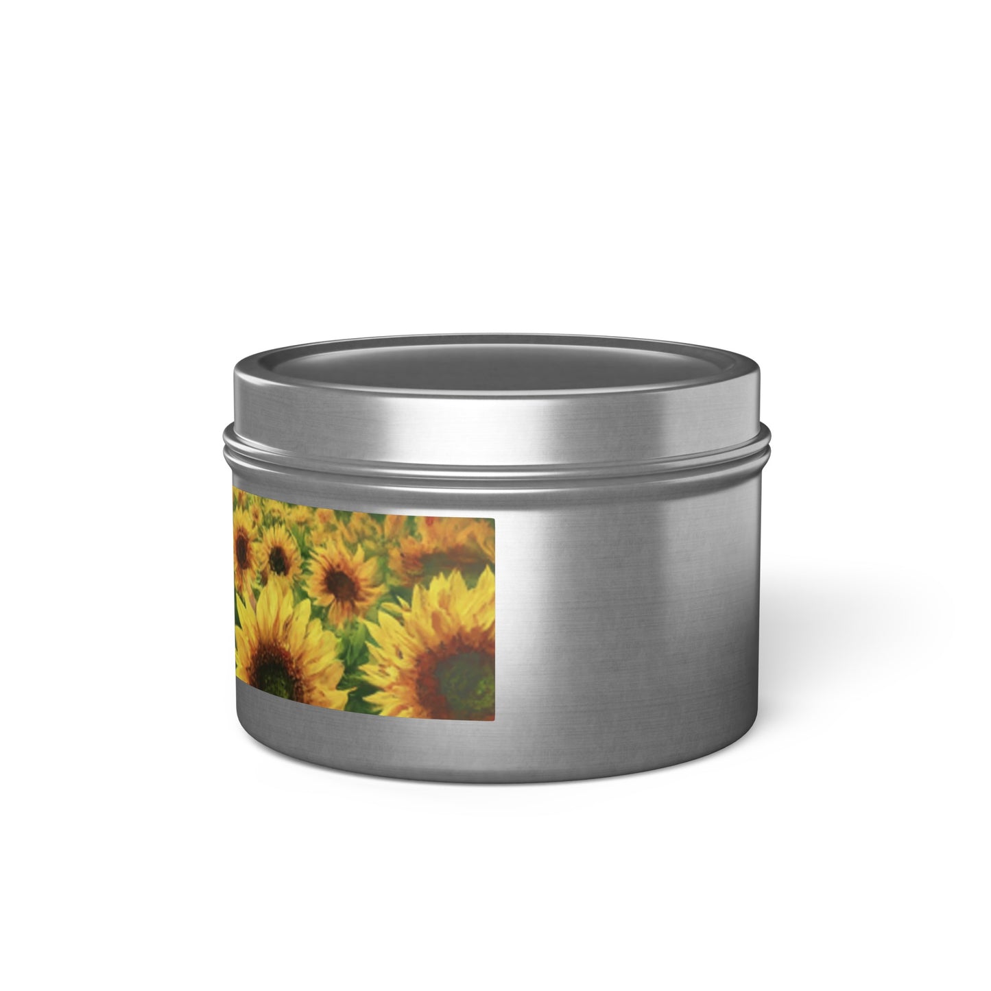 Soothe Your Soul: Sunflower Design Scented Soy Tin Candles