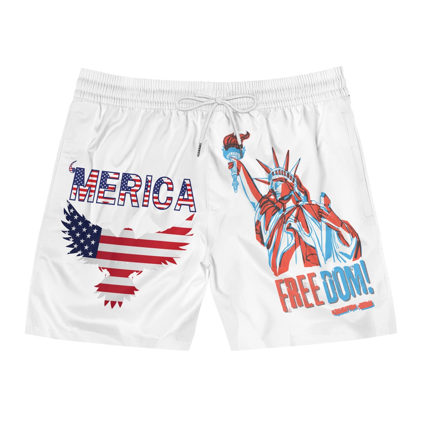 American Freedom Men's Mid-Length Swim Shorts (AOP)