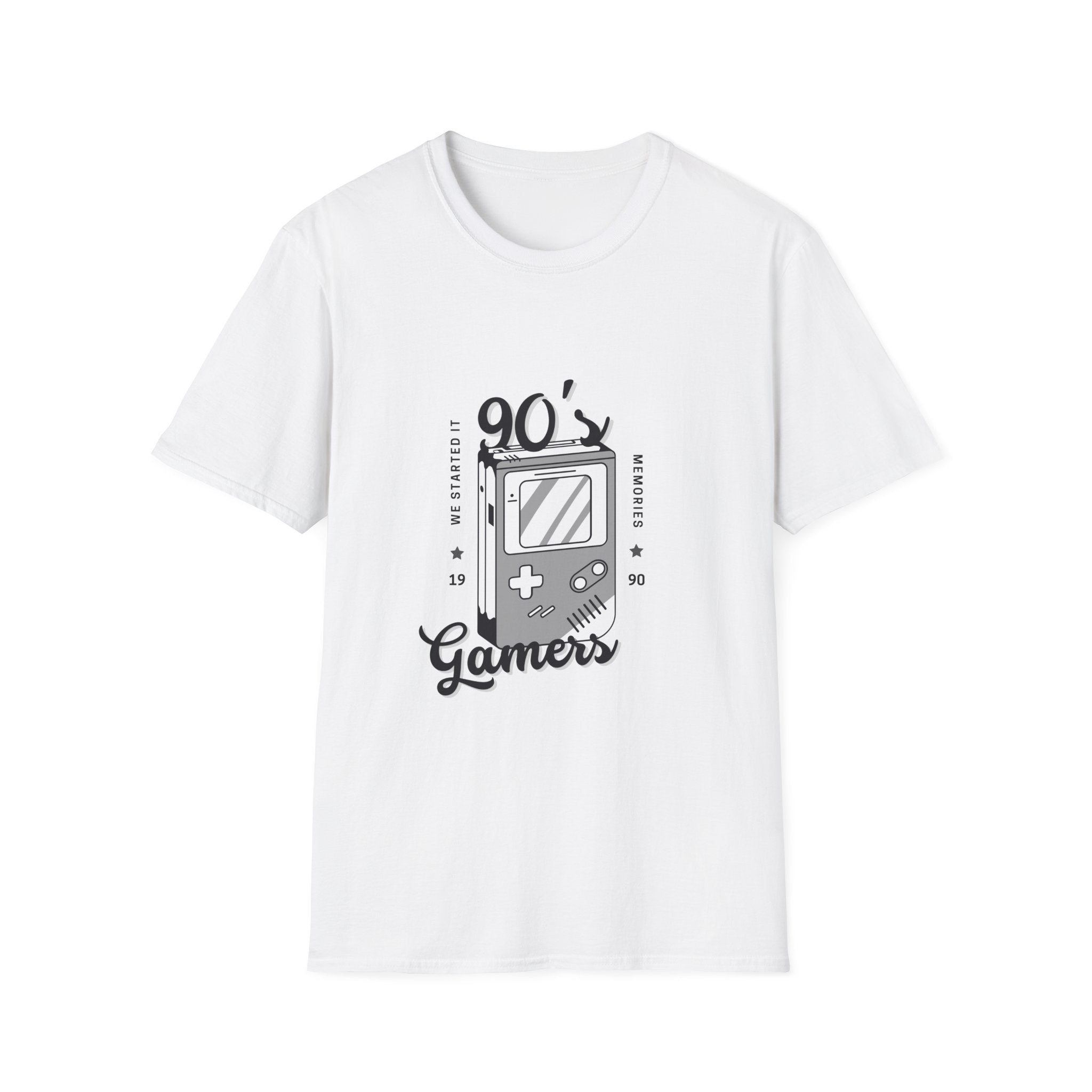 90's Gamer Unisex Softstyle T-Shirt, Retro Gaming Shirt, Gamer Gift, Nostalgic Tee, Casual Wear, 90's Birthday Apparel