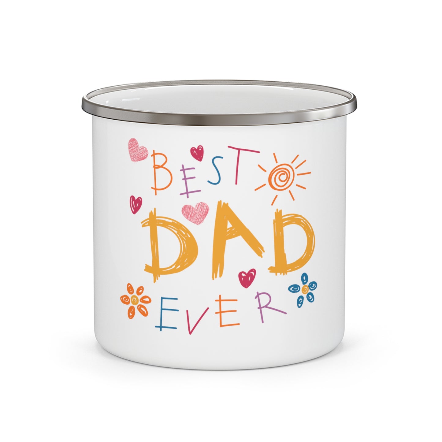 Best Dad Ever Mug:  Enamel Mug for Dad