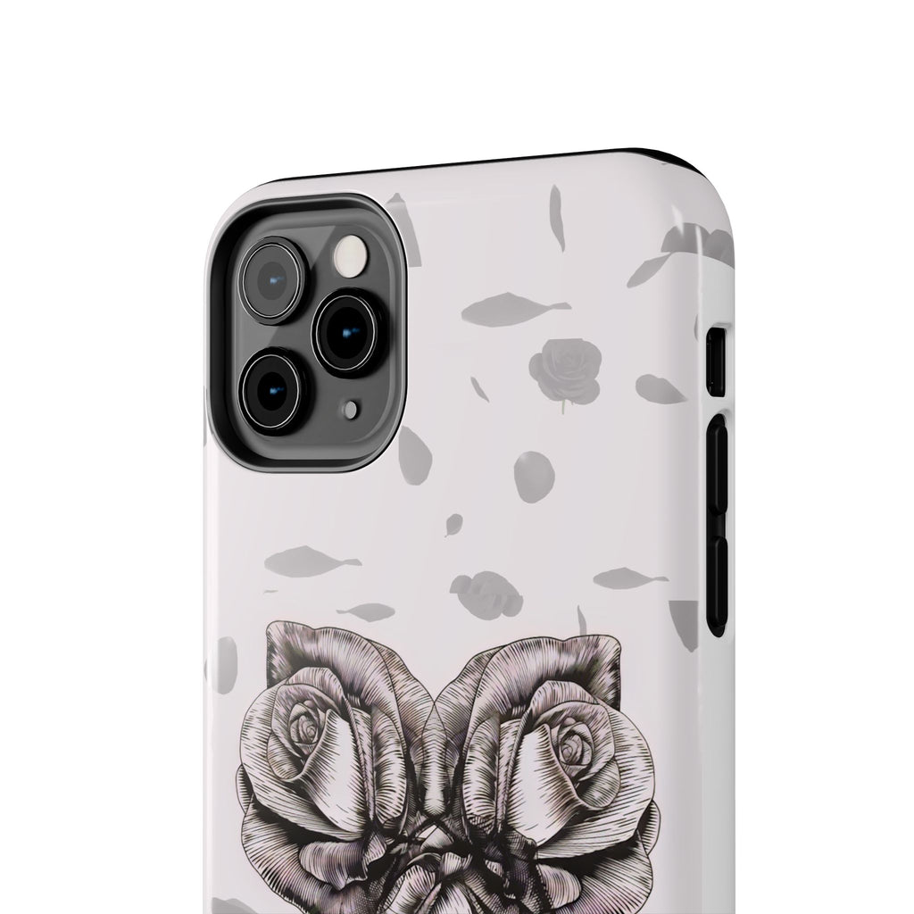 IPhone Phone Case Artistic Floral Tough Phone Cases - Heart Rose Design