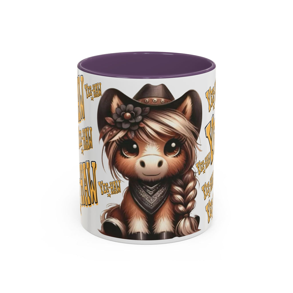 Cowgirl Pony Illustration Mug | Yee-Haw Accent Coffee Mug 11oz/15oz