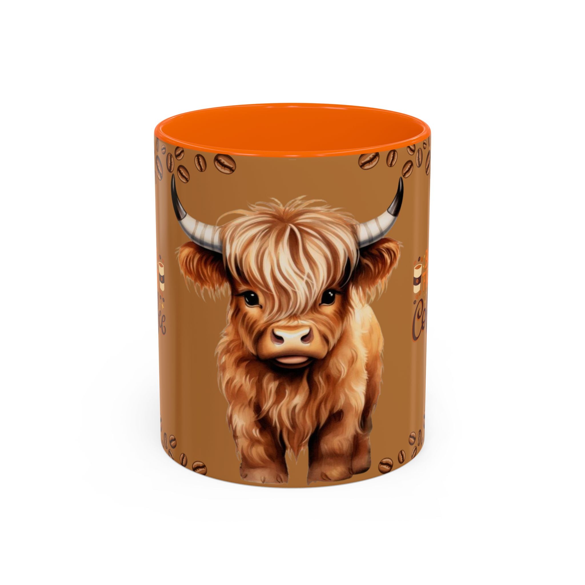 Highland Cow Coffee Mug — 'But First Coffee' Highland Cow Accent Mug (11/15oz)
