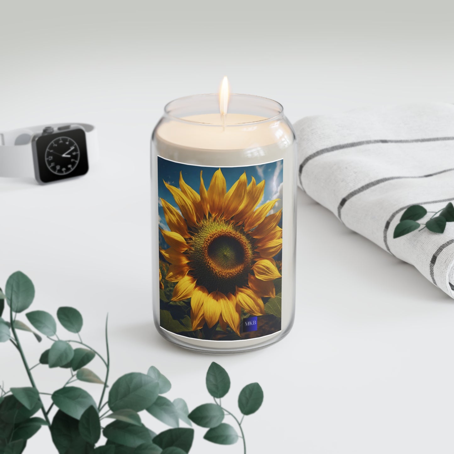 Sunflower Scented Candle, Soy Wax Blend Candles, 13.75oz