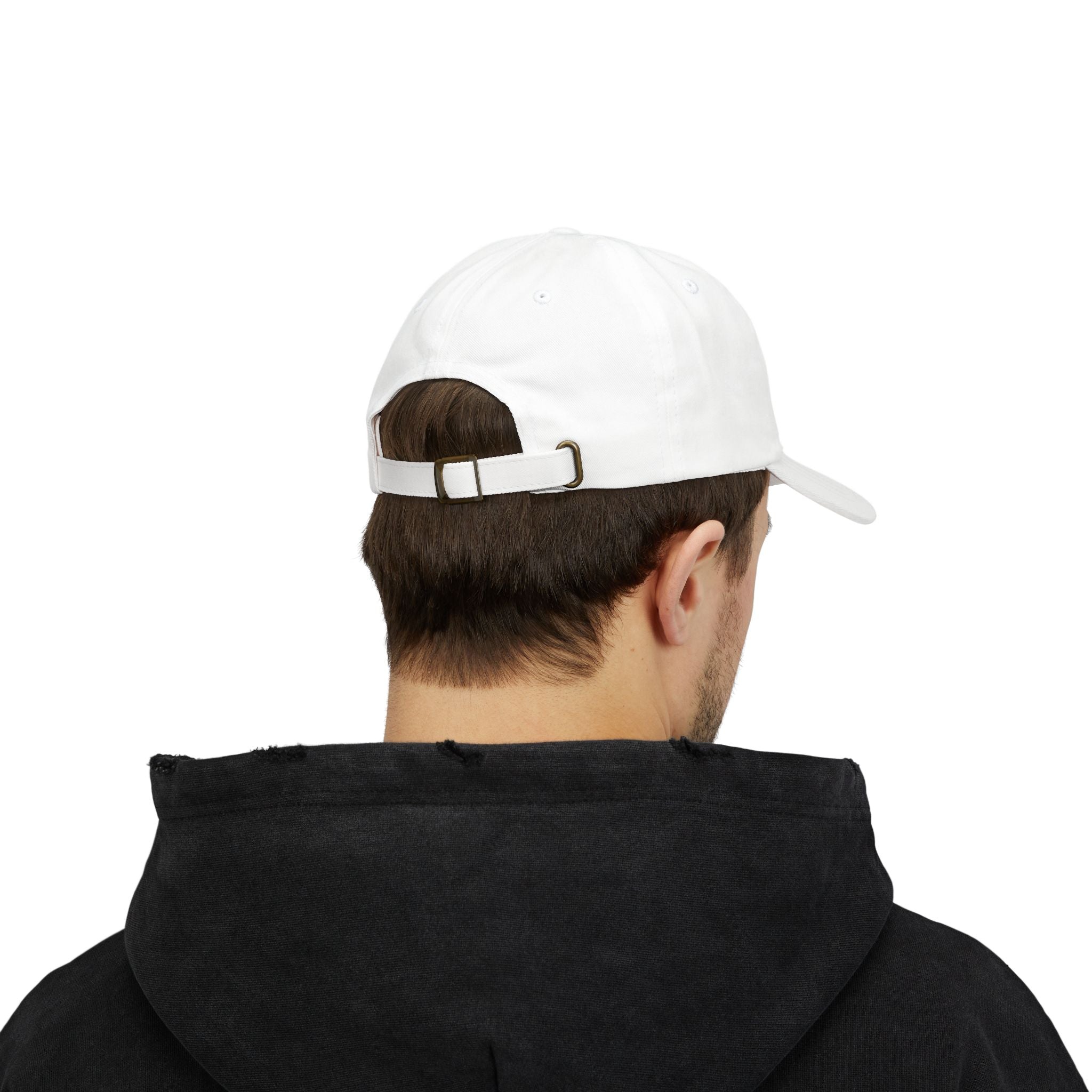 Embroidered Rose Classic Dad Cap - Stylish White Hat for Casual Outings
