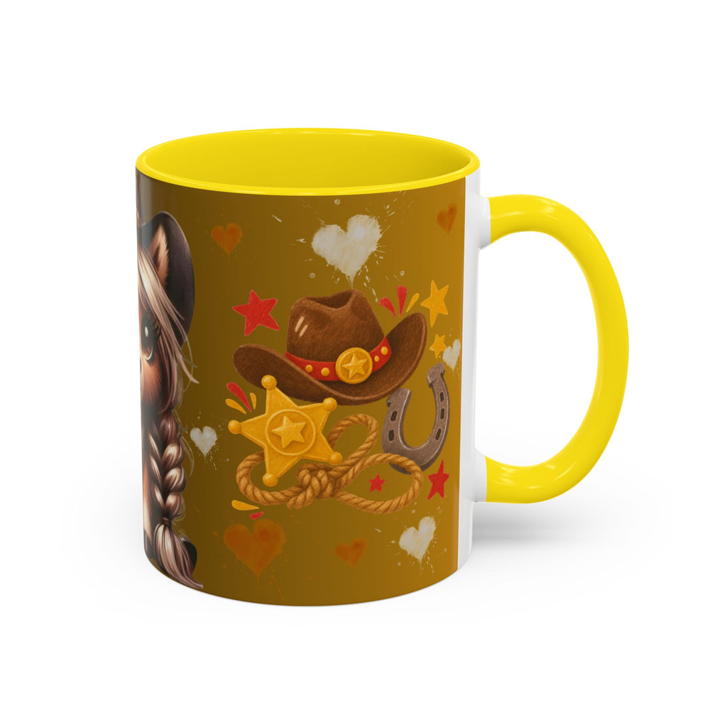 Cowgirl Pony Mug | Accent Coffee Mug 11oz 15oz, Western Cute Horse Design