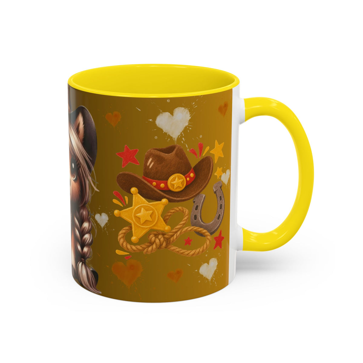 Cowgirl Pony Mug | Accent Coffee Mug 11oz 15oz, Western Cute Horse Design