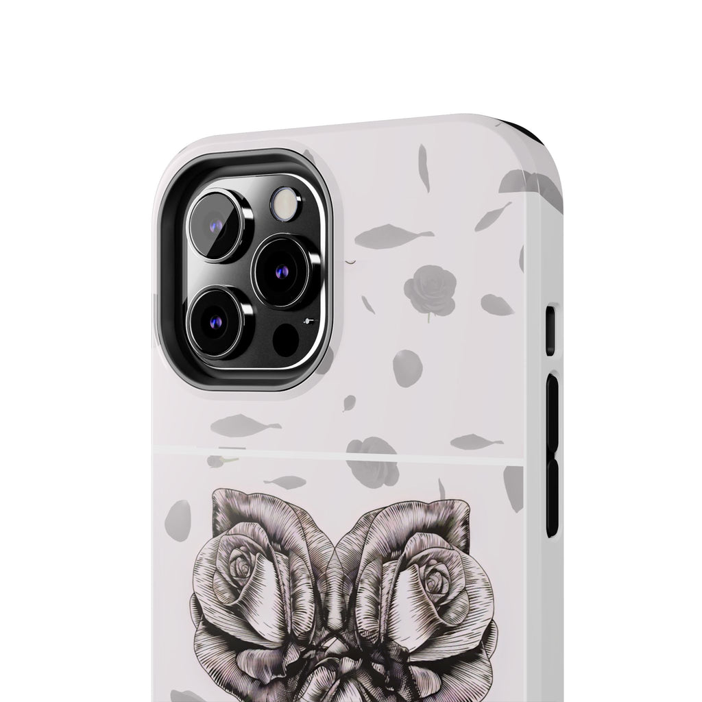 IPhone Phone Case Artistic Floral Tough Phone Cases - Heart Rose Design