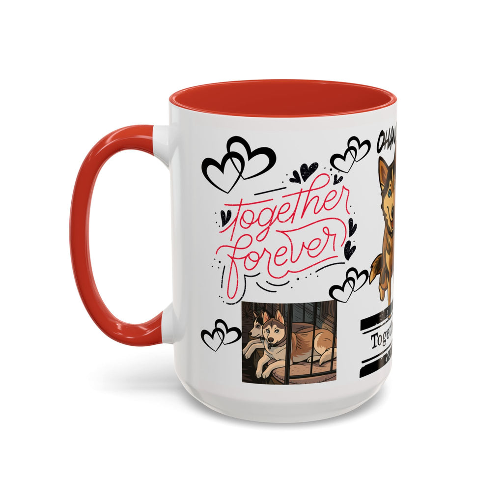 Husky Couple Coffee Mug — “Together Forever” Personalized Pet Lovers Gift