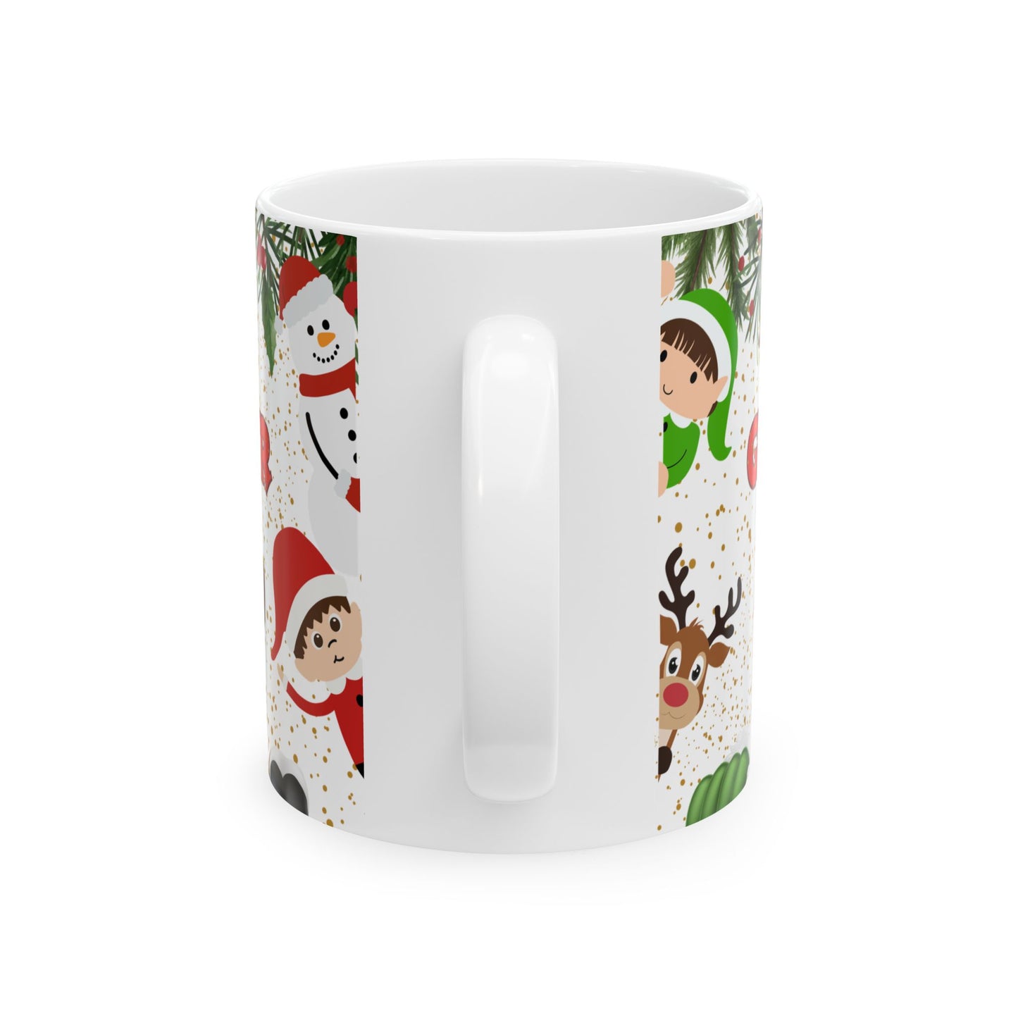 Grandma's Favorite Helper Mug | Christmas Elf Reindeer Snowman Design