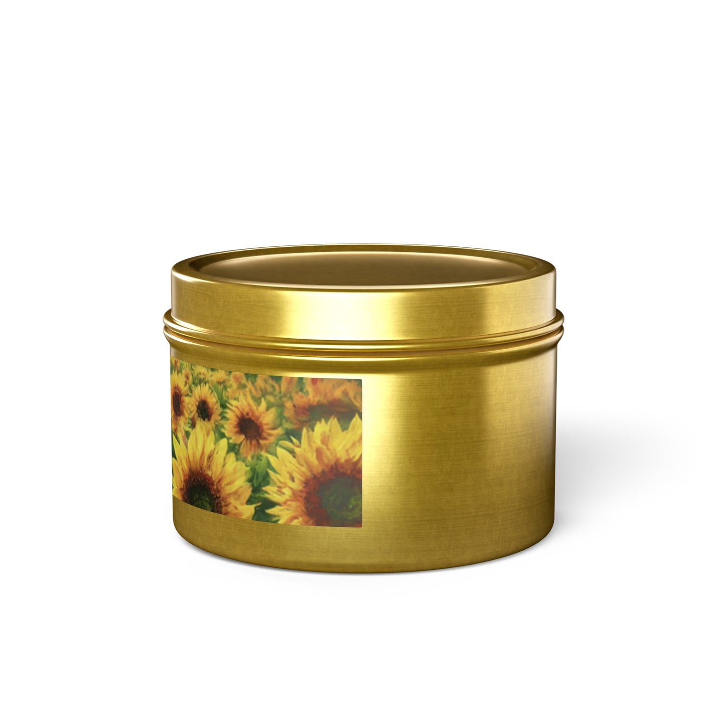 Soothe Your Soul: Sunflower Design Scented Soy Tin Candles