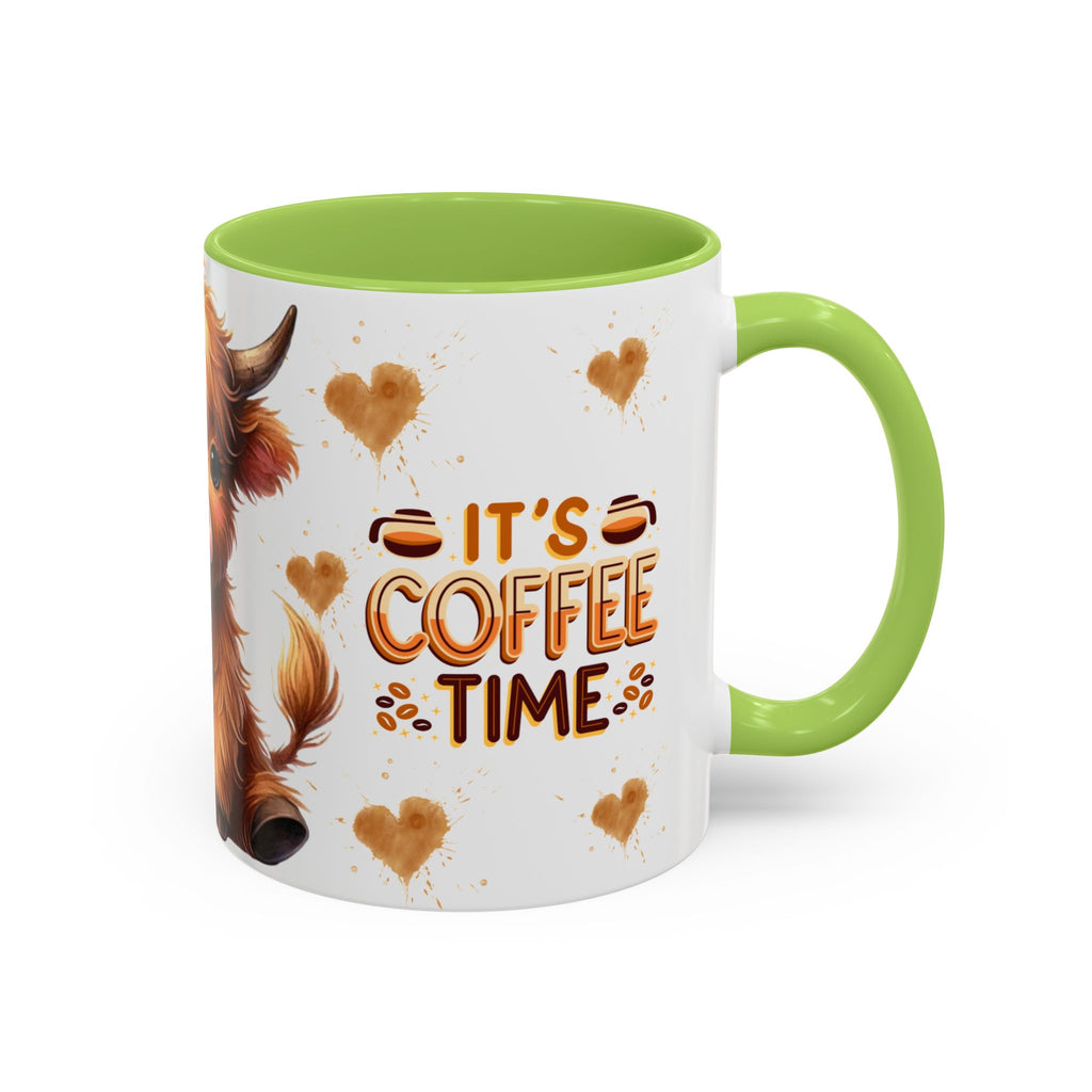 Cute Highland Cow It's Coffee Time Mug | Accent Coffee Mug