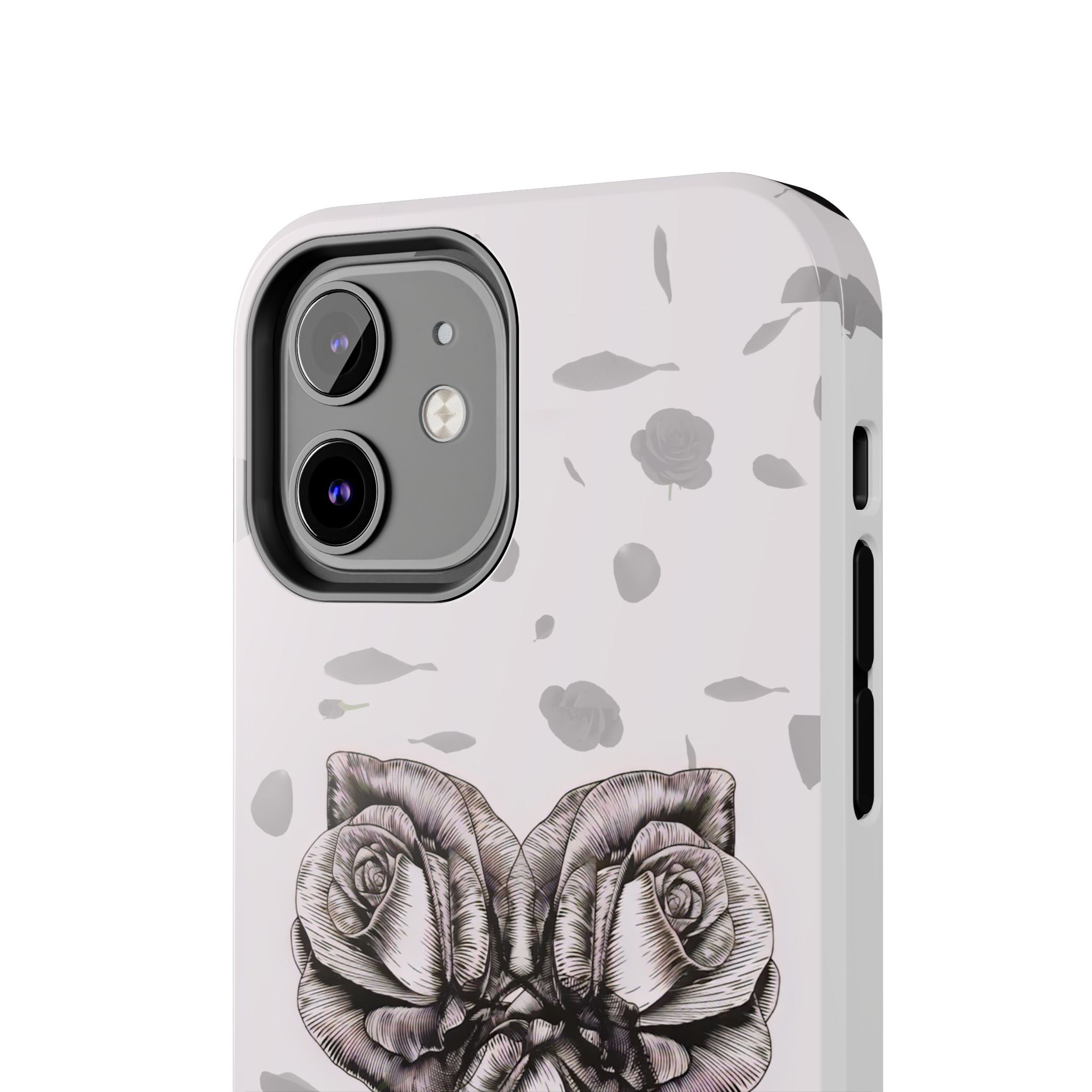 IPhone Phone Case Artistic Floral Tough Phone Cases - Heart Rose Design