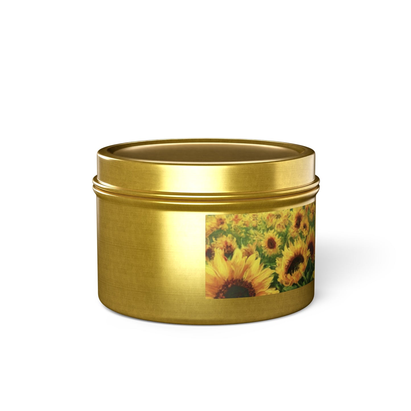 Soothe Your Soul: Sunflower Design Scented Soy Tin Candles