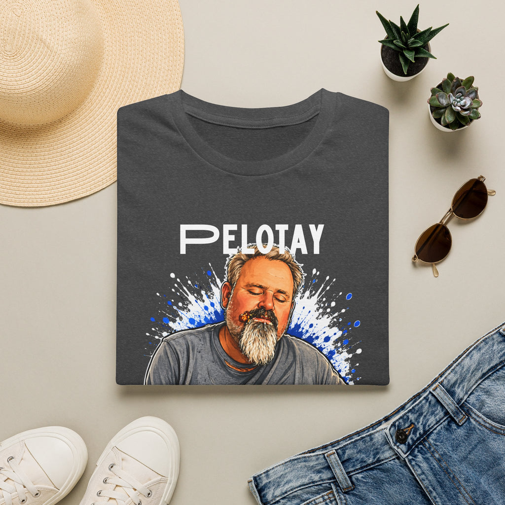 T-Shirt — Bearded Man Enjoying Mexican Elote for the First Time Illustration