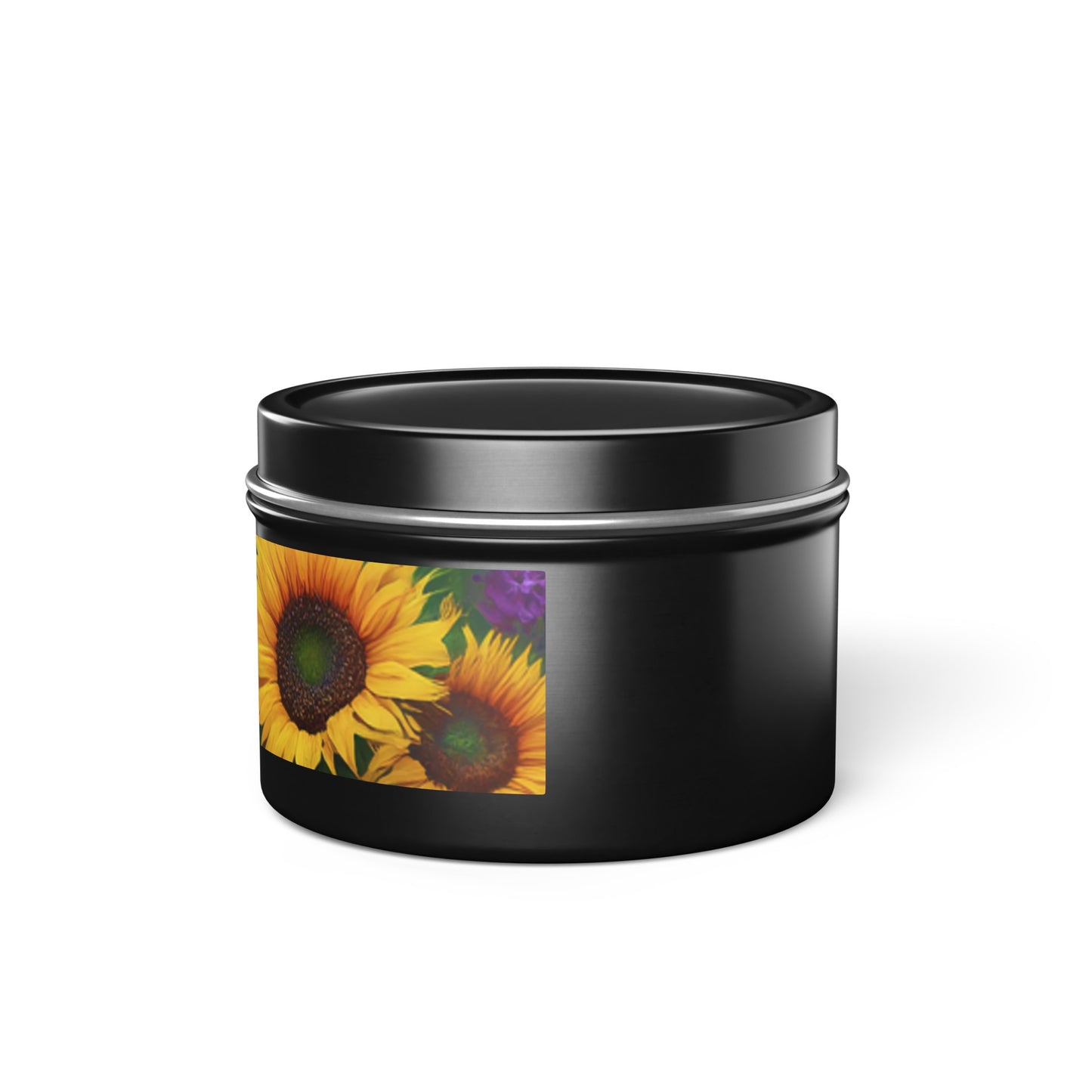 Sunflower Design Soy Wax Blend Tin Candles