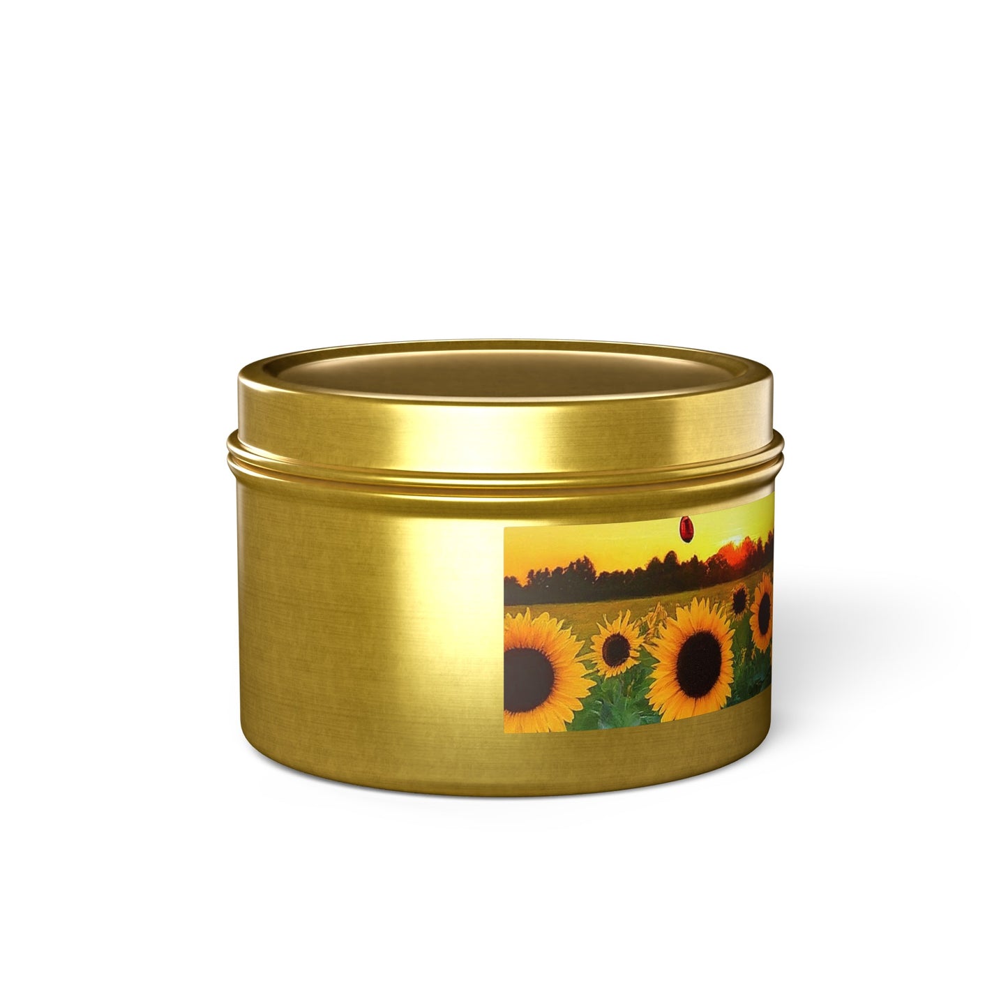 Beautiful Scented Sunflower Tin Candles