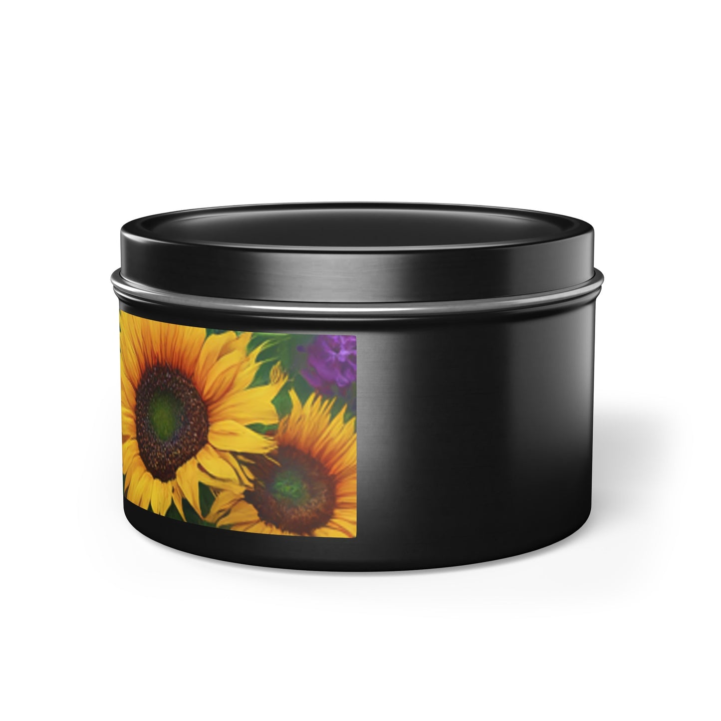 Sunflower Design Soy Wax Blend Tin Candles