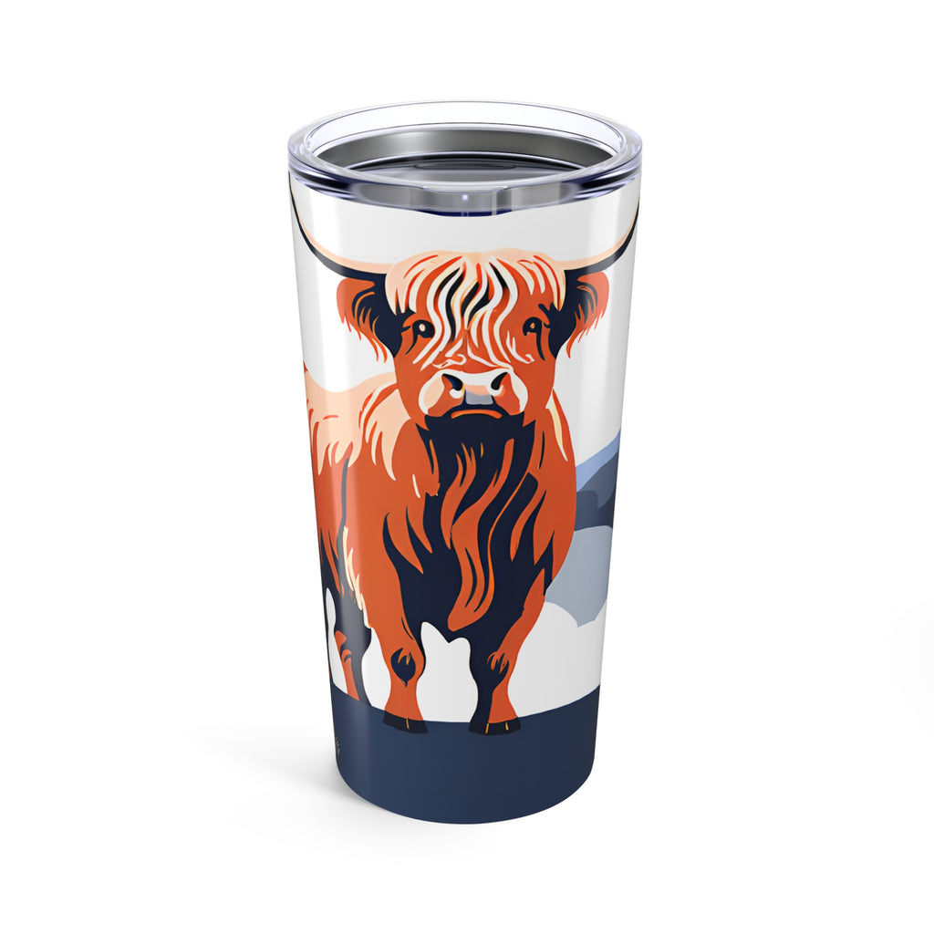 Tumbler Highland Cow 20oz Insulated Scottish Highland Cattle Travel Mug