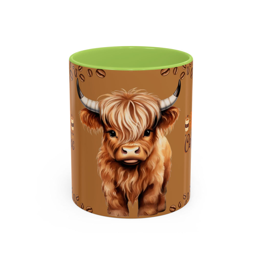 Highland Cow Coffee Mug — 'But First Coffee' Highland Cow Accent Mug (11/15oz)