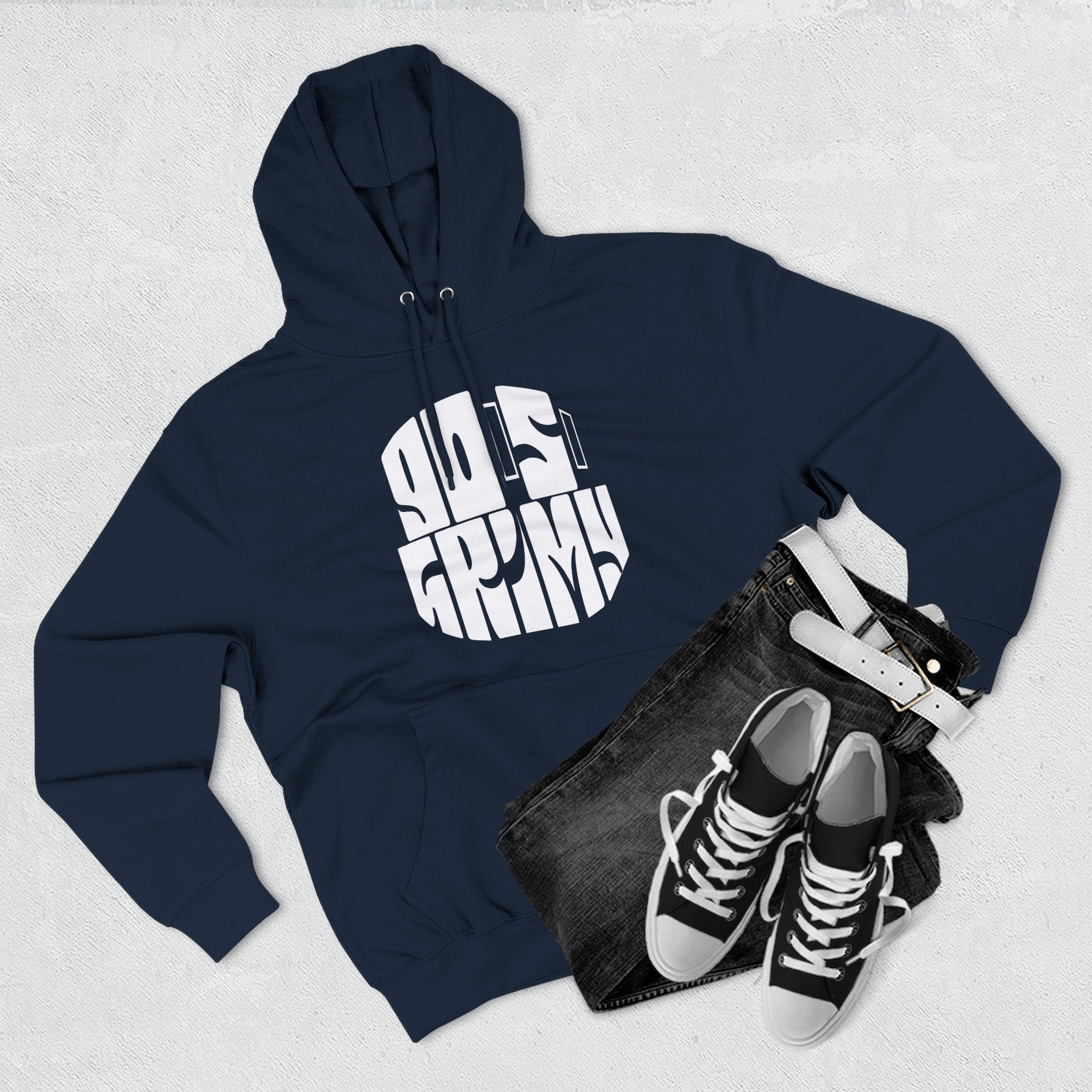 Retro 'Guilty As Charged' Graphic Hoodie — Vintage Circle Logo Pullover