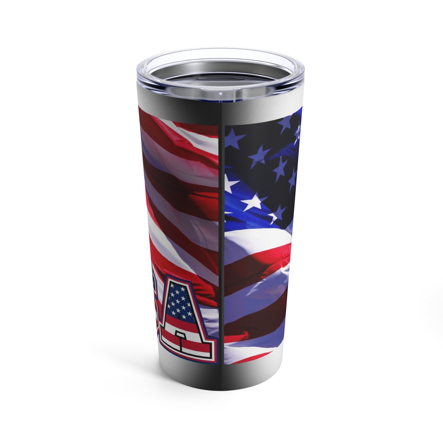 Drinkware with Flair: Personalized Beautiful Patriotic "USA" Tumbler 20oz