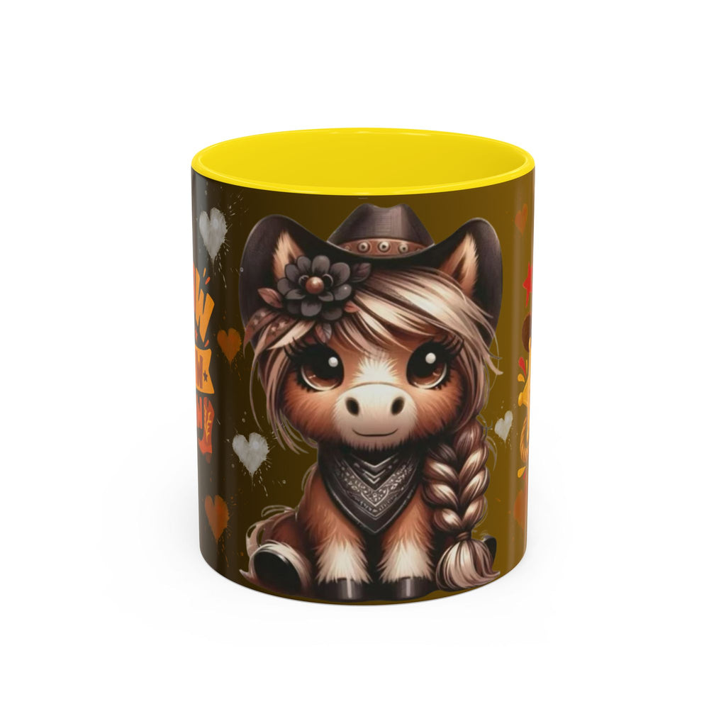 Cowgirl Pony Mug | Accent Coffee Mug 11oz 15oz, Western Cute Horse Design