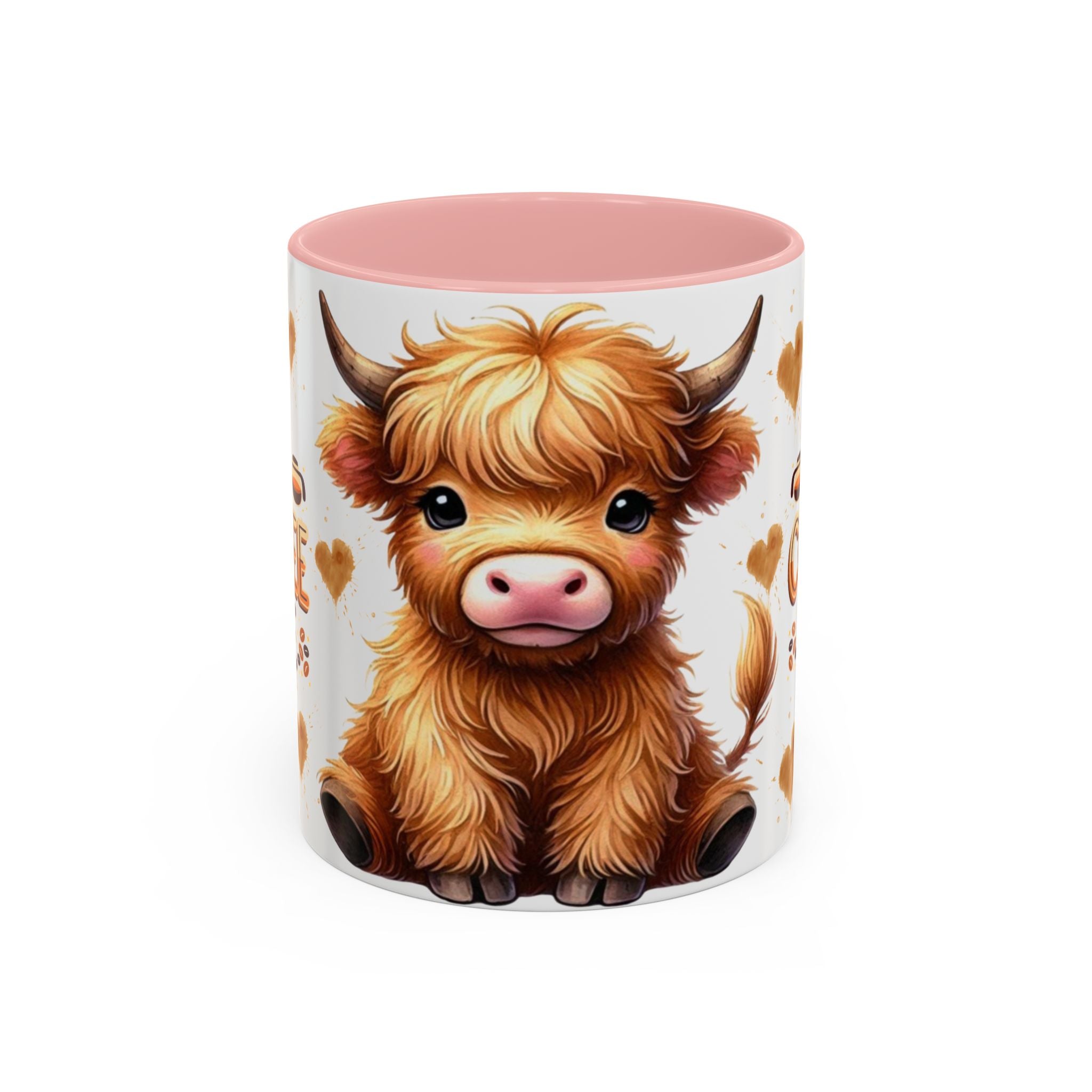 Cute Highland Cow It's Coffee Time Mug | Accent Coffee Mug