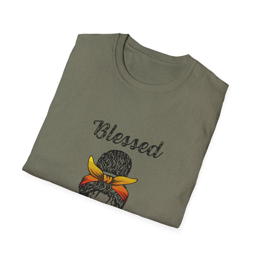Blessed Stay Beautiful T-Shirt | Messy Bun Bandana Sunglasses