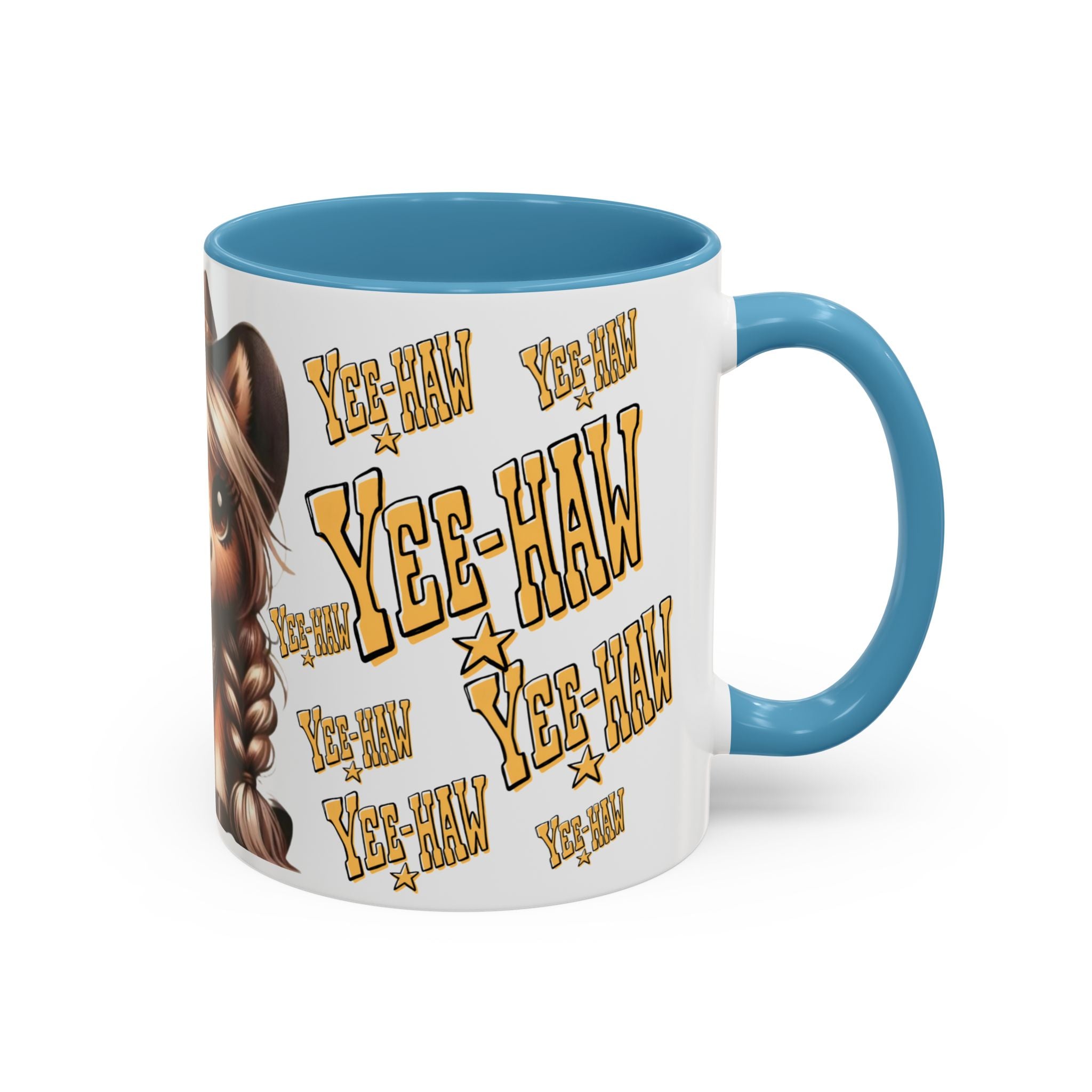 Cowgirl Pony Illustration Mug | Yee-Haw Accent Coffee Mug 11oz/15oz