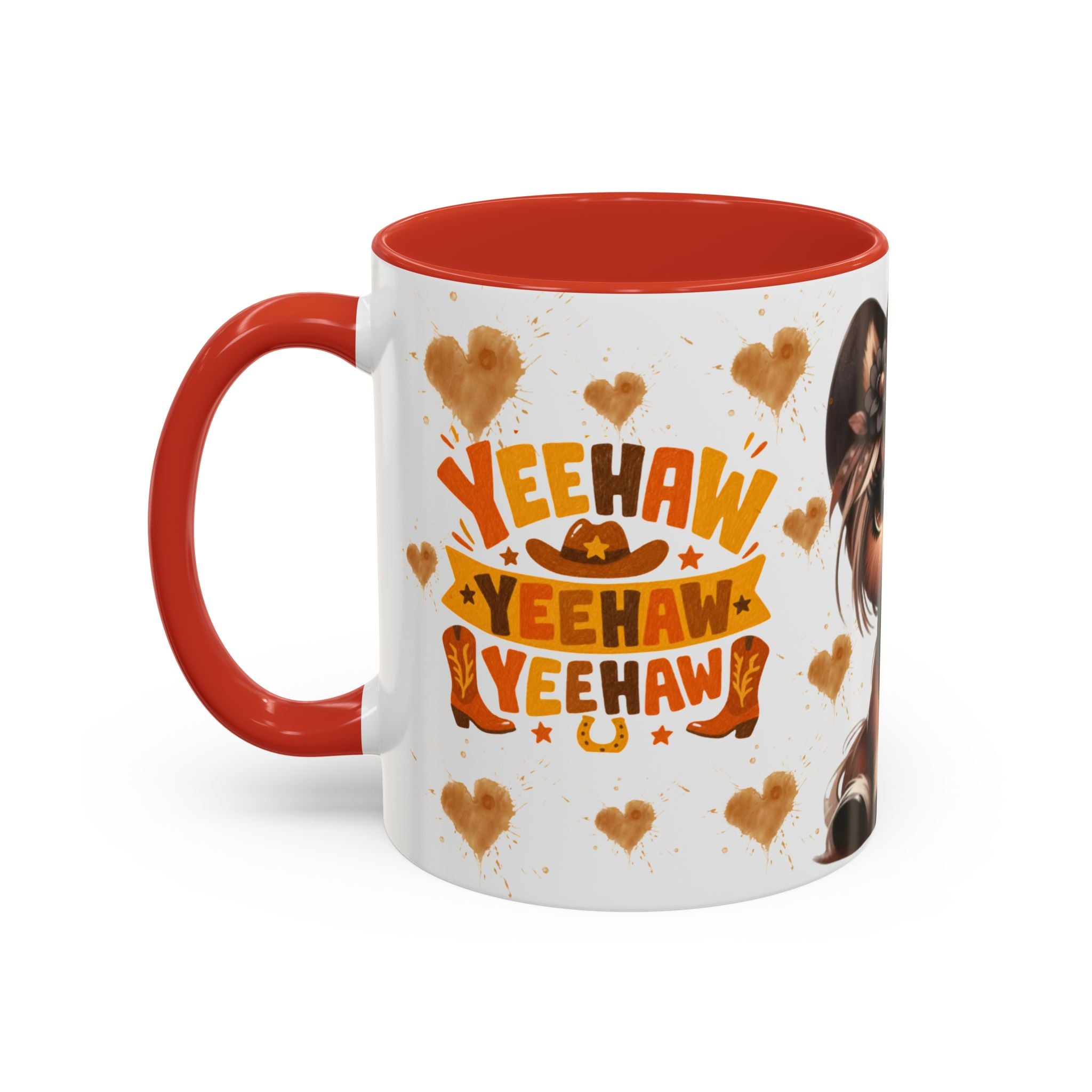 Cowgirl Pony Mug | Cute Western Horse Coffee Cup, Accent Black Handle