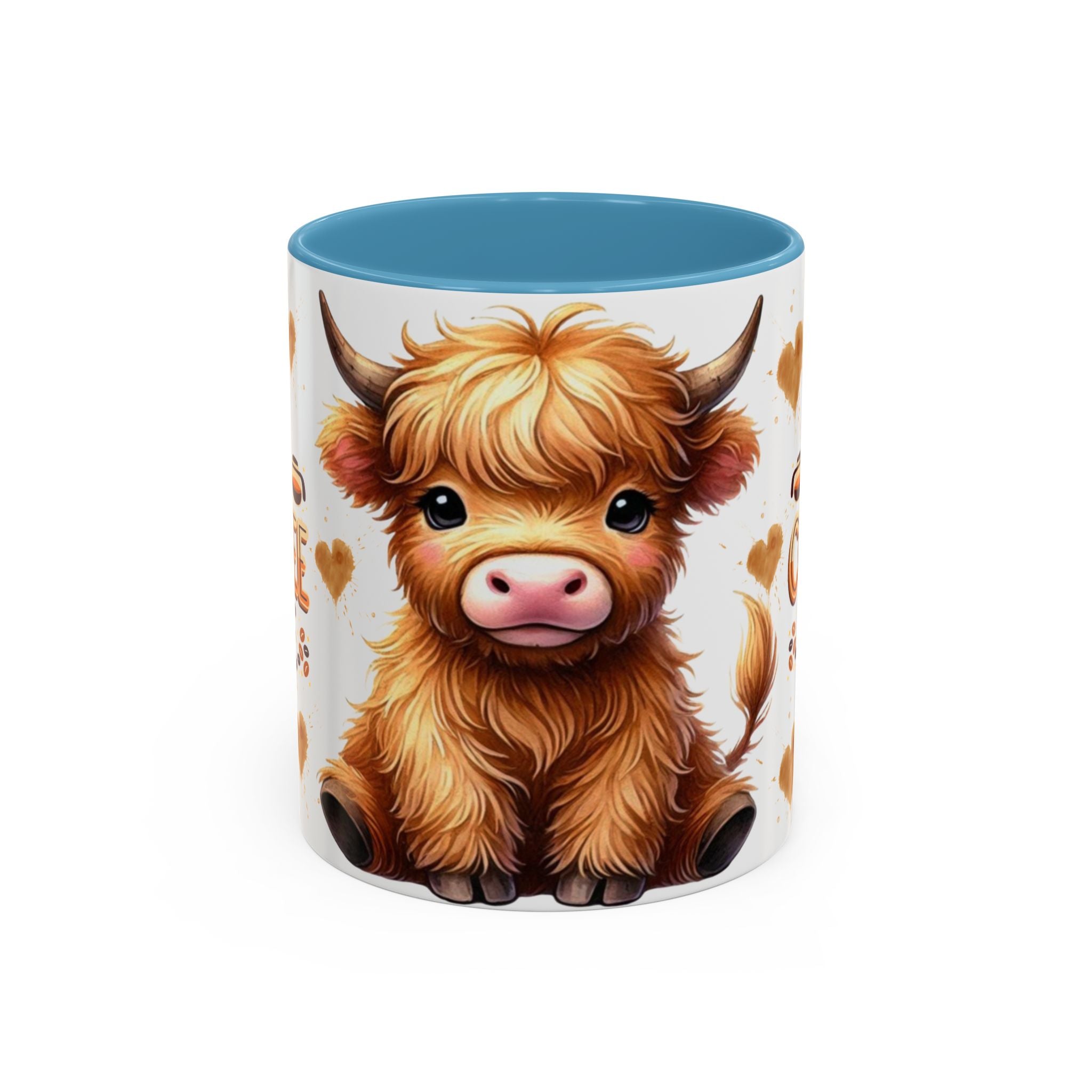 Cute Highland Cow It's Coffee Time Mug | Accent Coffee Mug