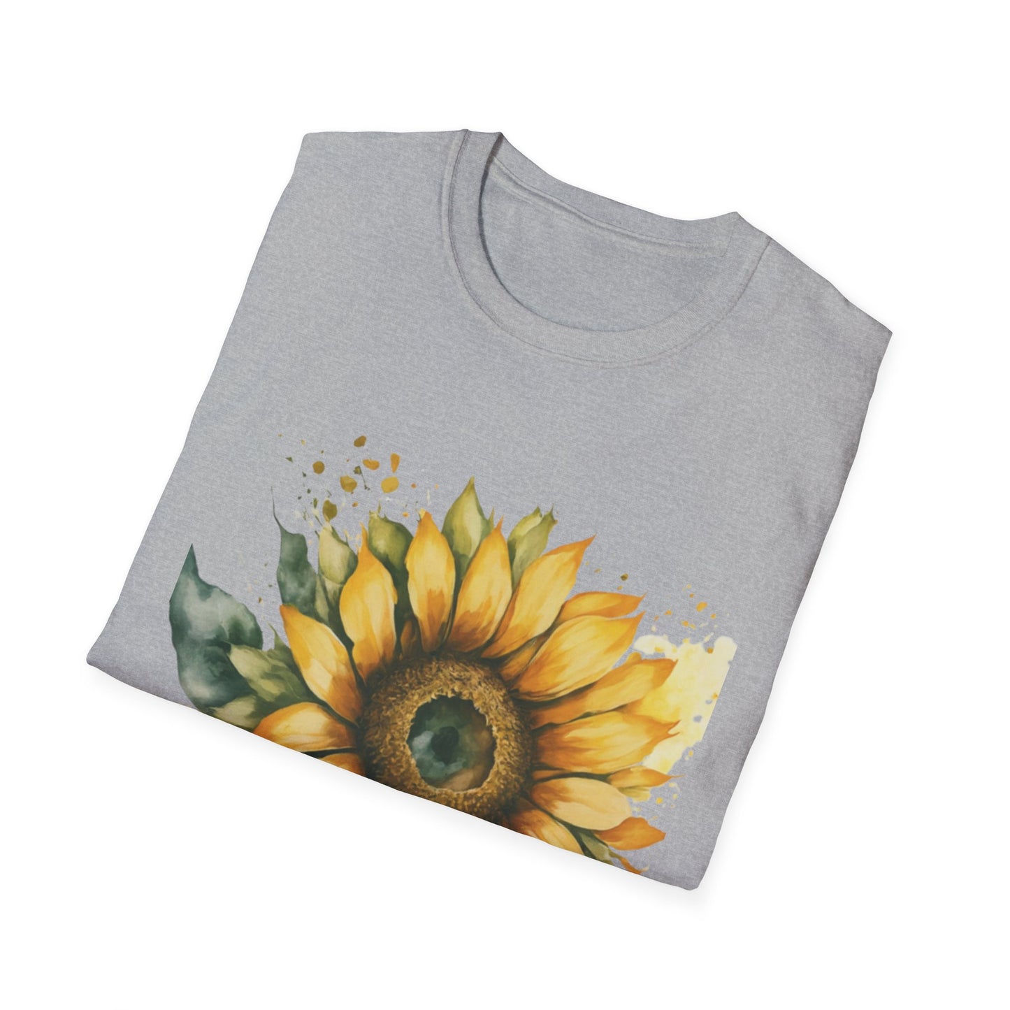 Sunflower Unisex Softstyle T-Shirt | Floral Tee for Nature Lovers, Gift for Birthdays, Summer Parties, Garden Events, Eco-Friendly Fashion