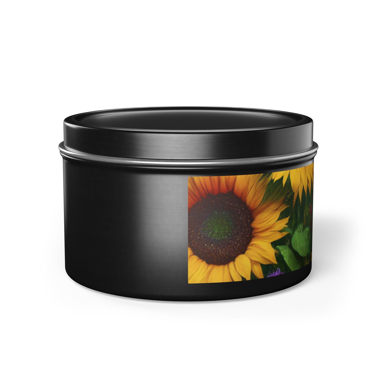 Sunflower Design Soy Wax Blend Tin Candles