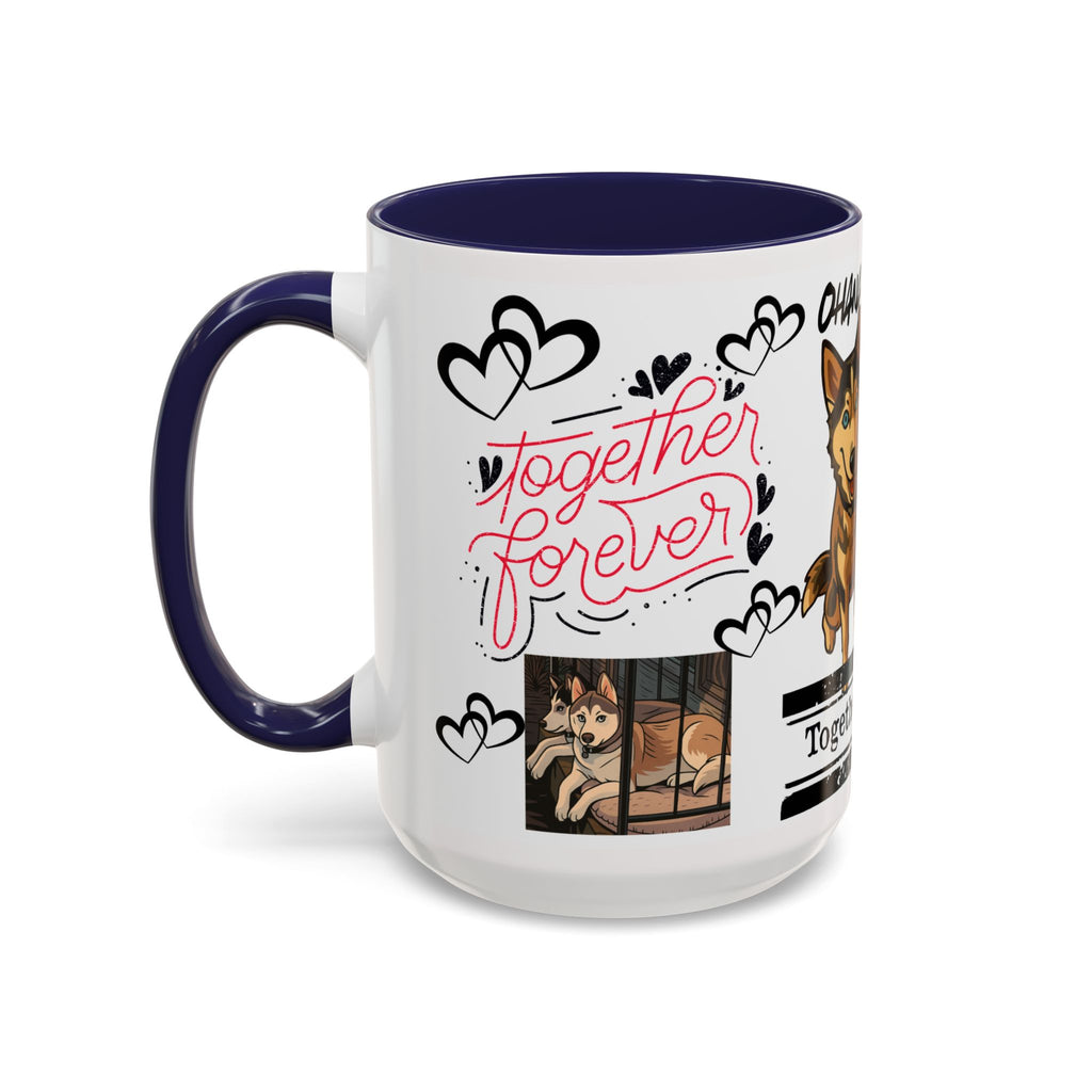 Husky Couple Coffee Mug — “Together Forever” Personalized Pet Lovers Gift