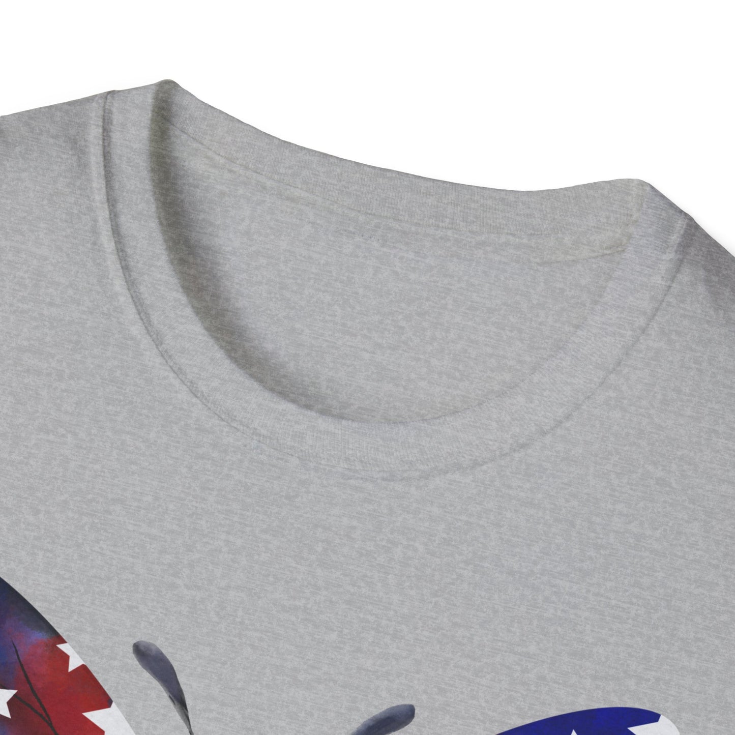 Unite Comfort and Patriotism with this Butterfly Flag Soft Style T-Shirt