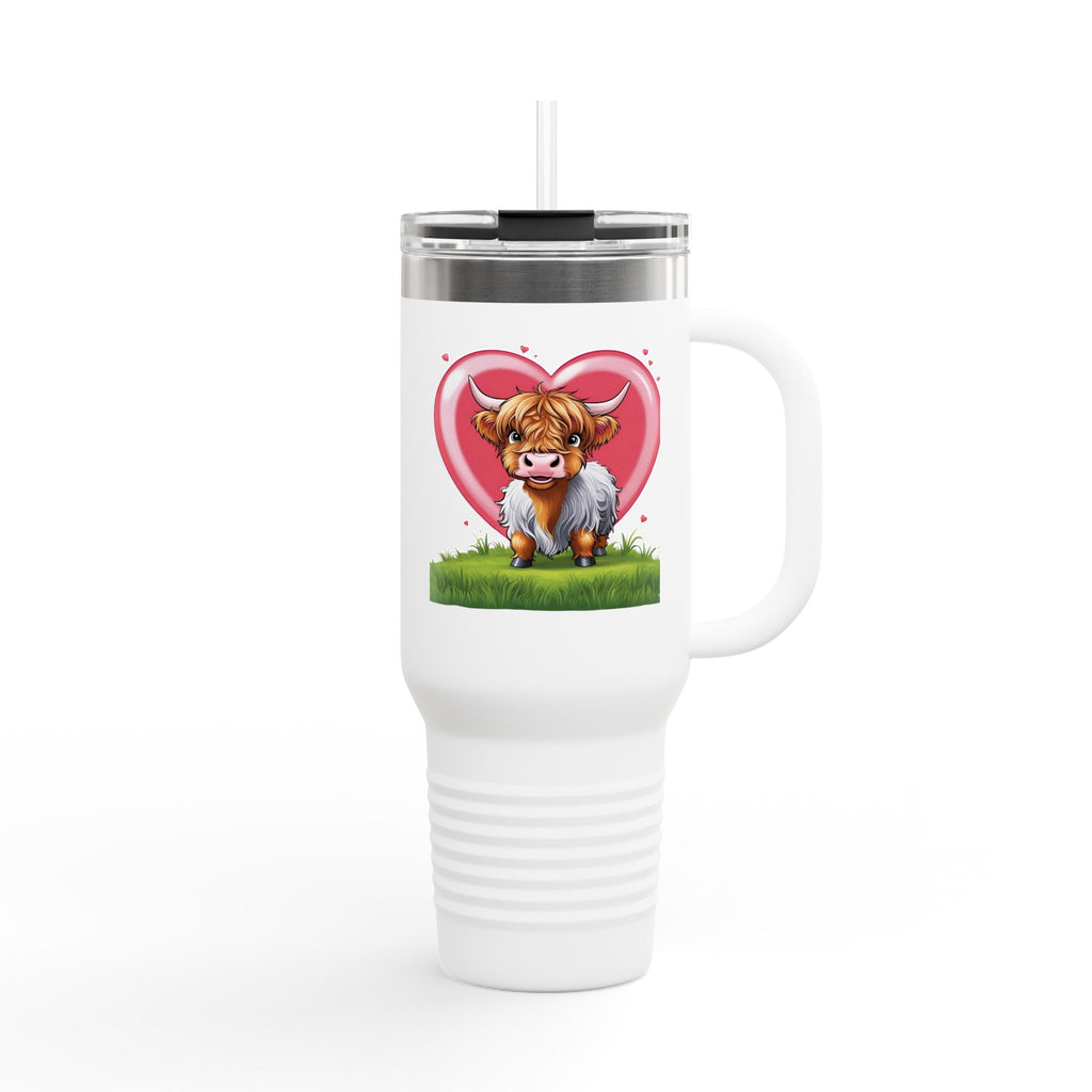 Cute Cow Insulated Travel Mug - 40oz Love Design for Animal Lovers