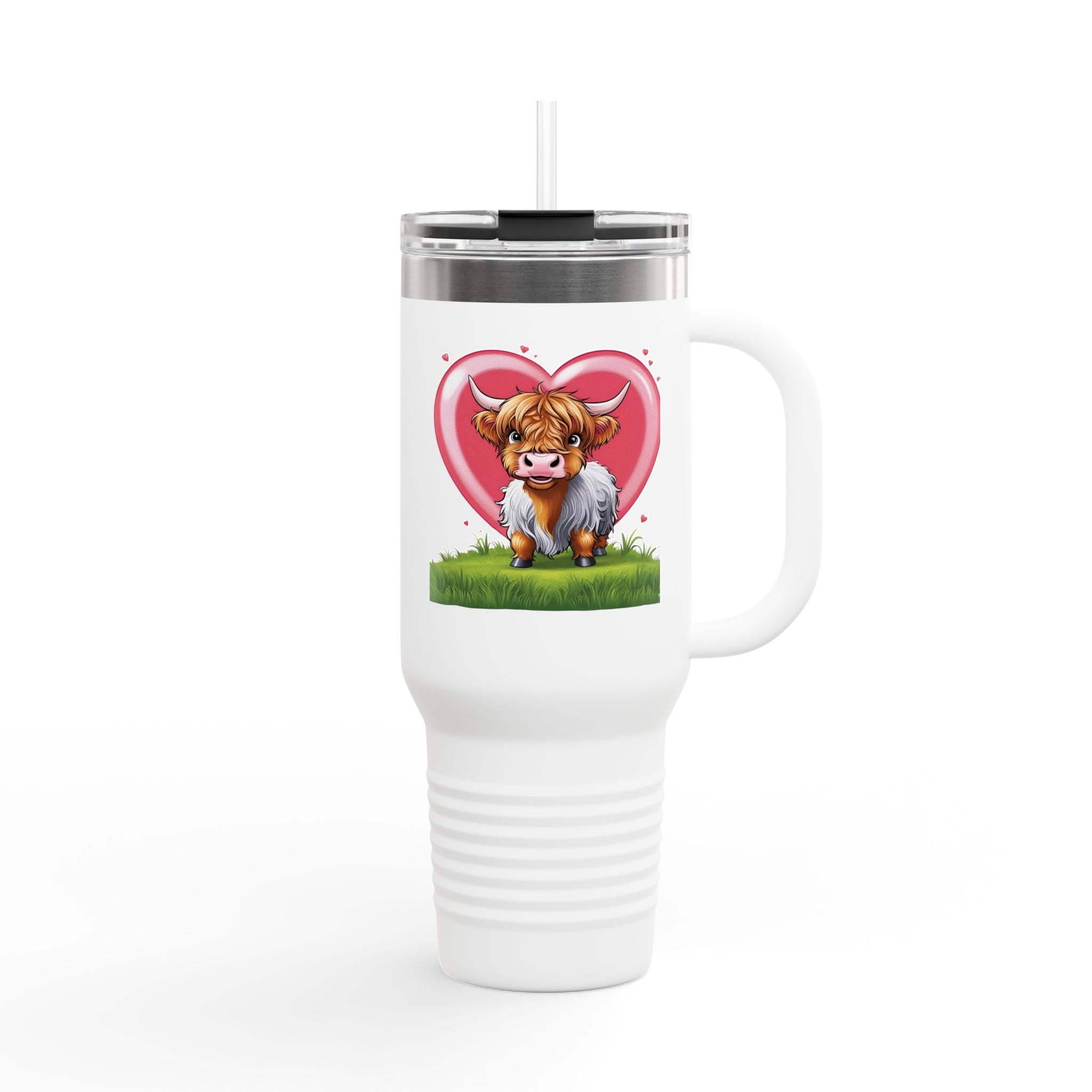 Cute Cow Insulated Travel Mug - 40oz Love Design for Animal Lovers