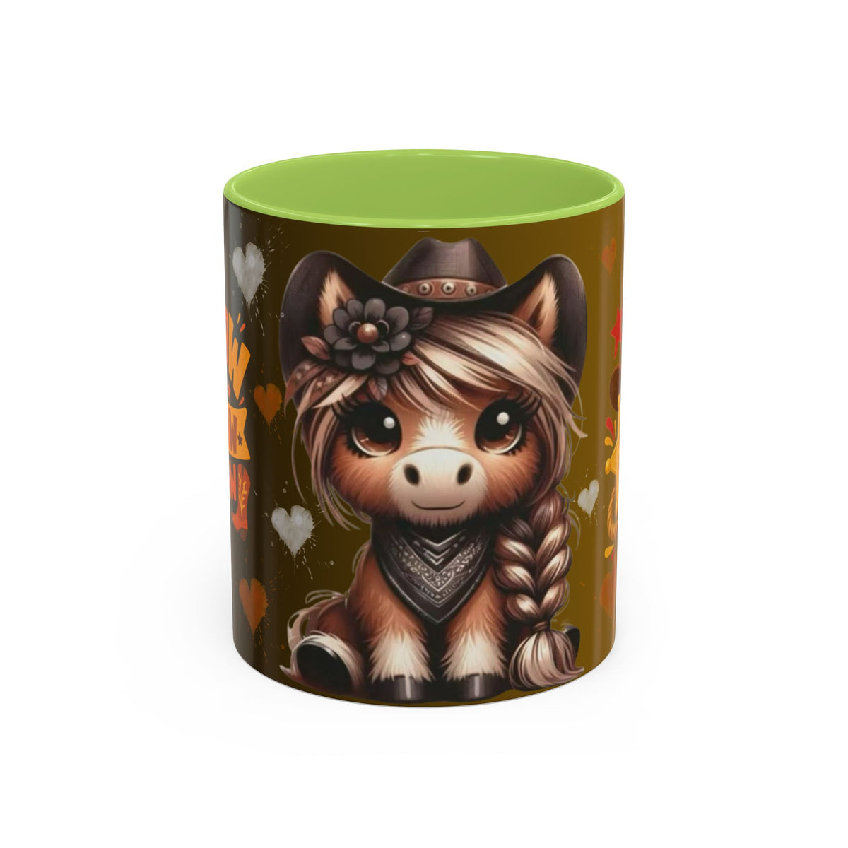 Cowgirl Pony Mug | Accent Coffee Mug 11oz 15oz, Western Cute Horse Design