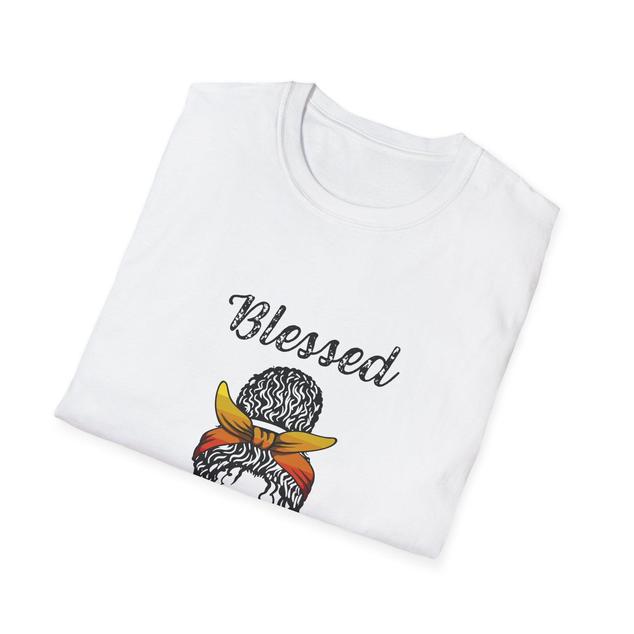 Blessed Stay Beautiful T-Shirt | Messy Bun Bandana Sunglasses