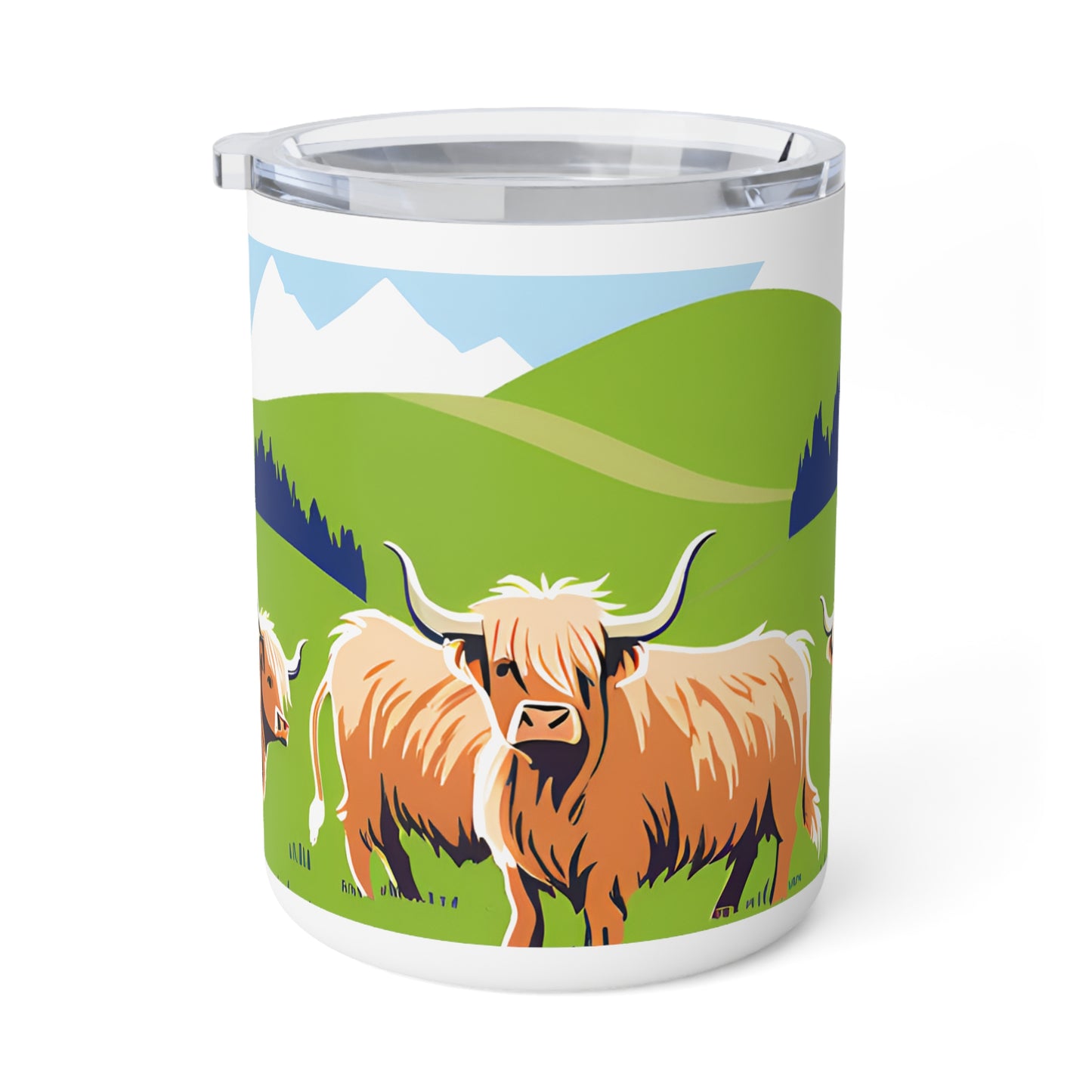 Highland Cow Insulated Coffee Mug | Cute Cow Mug, Animal Lover Gift, Nature-Inspired Mug, Farmhouse Decor, Hot Beverage Container