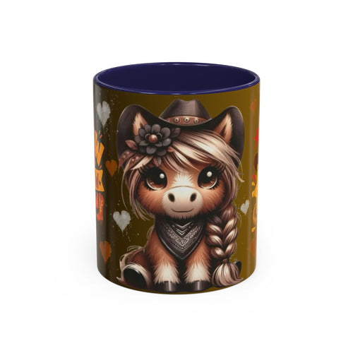 Cowgirl Pony Mug | Accent Coffee Mug 11oz 15oz, Western Cute Horse Design