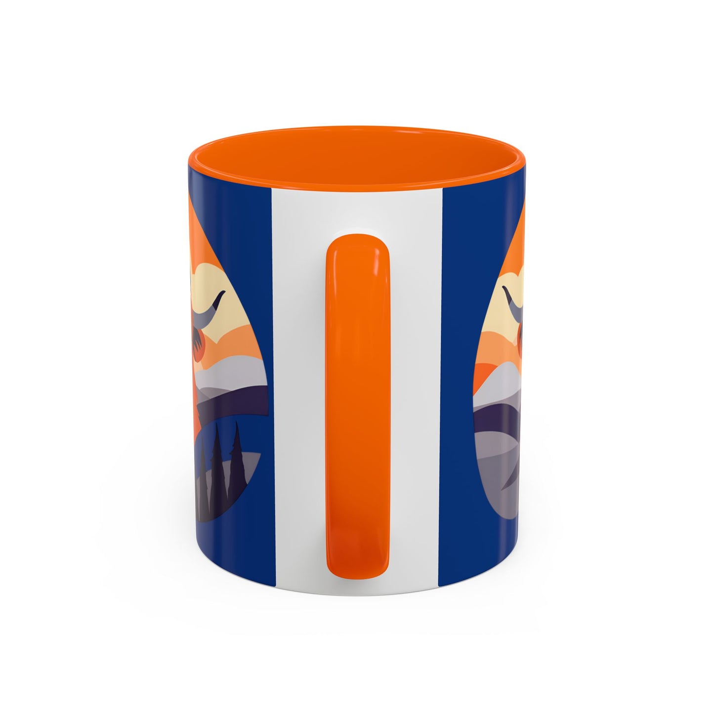 Highland Cow Coffee Mug — Cute Orange Scottish Cattle Accent Ceramic Mug (11/15 oz)