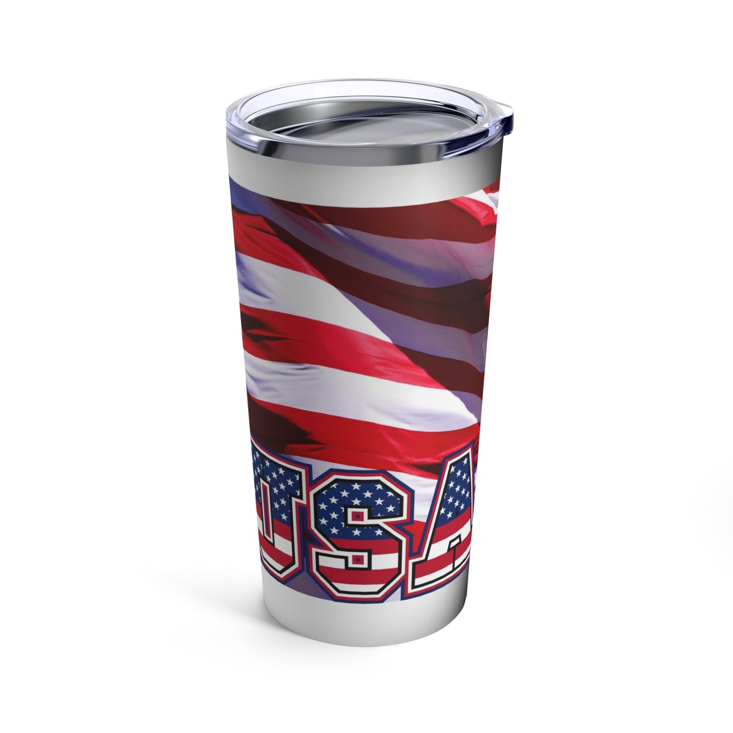 Drinkware with Flair: Personalized Beautiful Patriotic "USA" Tumbler 20oz