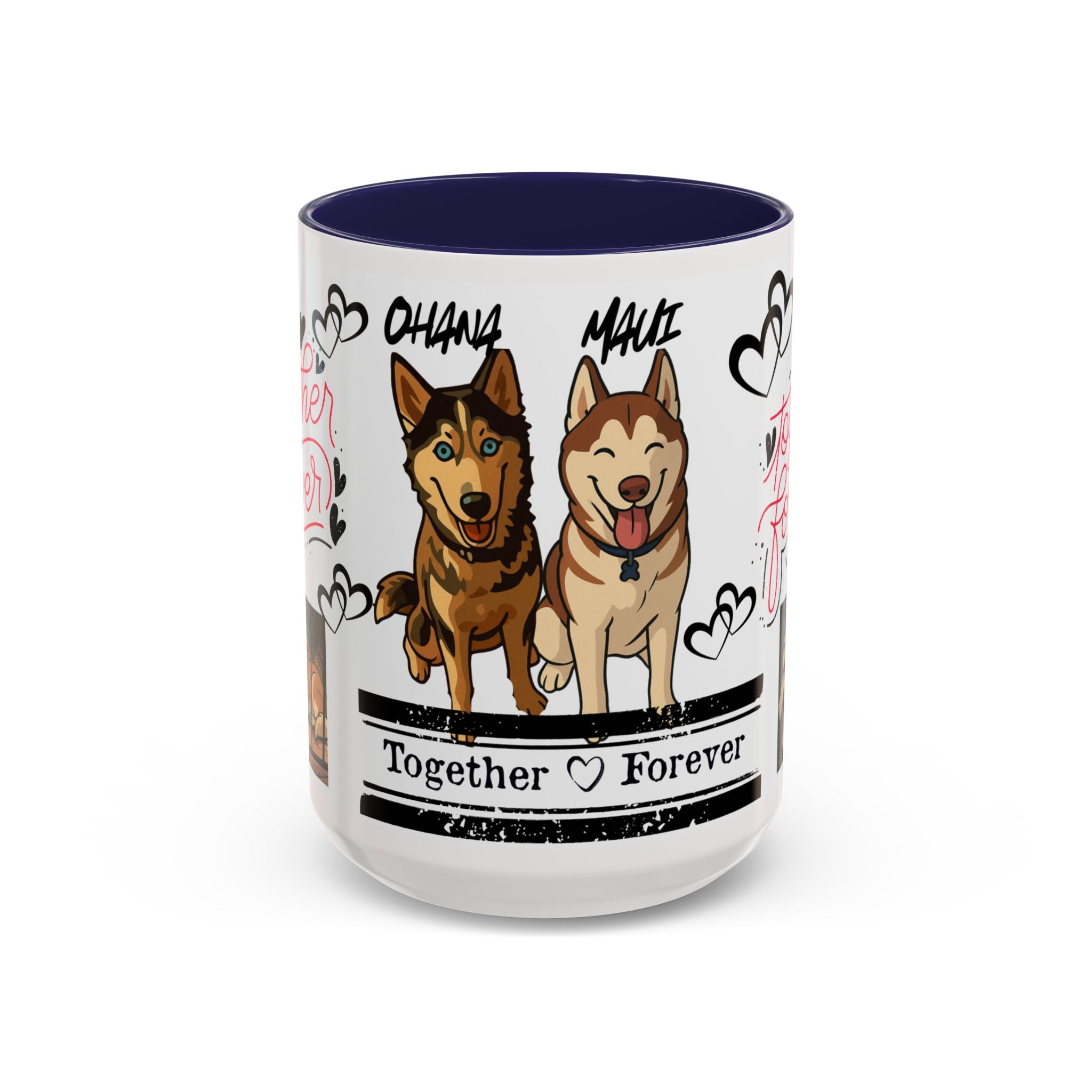 Husky Couple Coffee Mug — “Together Forever” Personalized Pet Lovers Gift