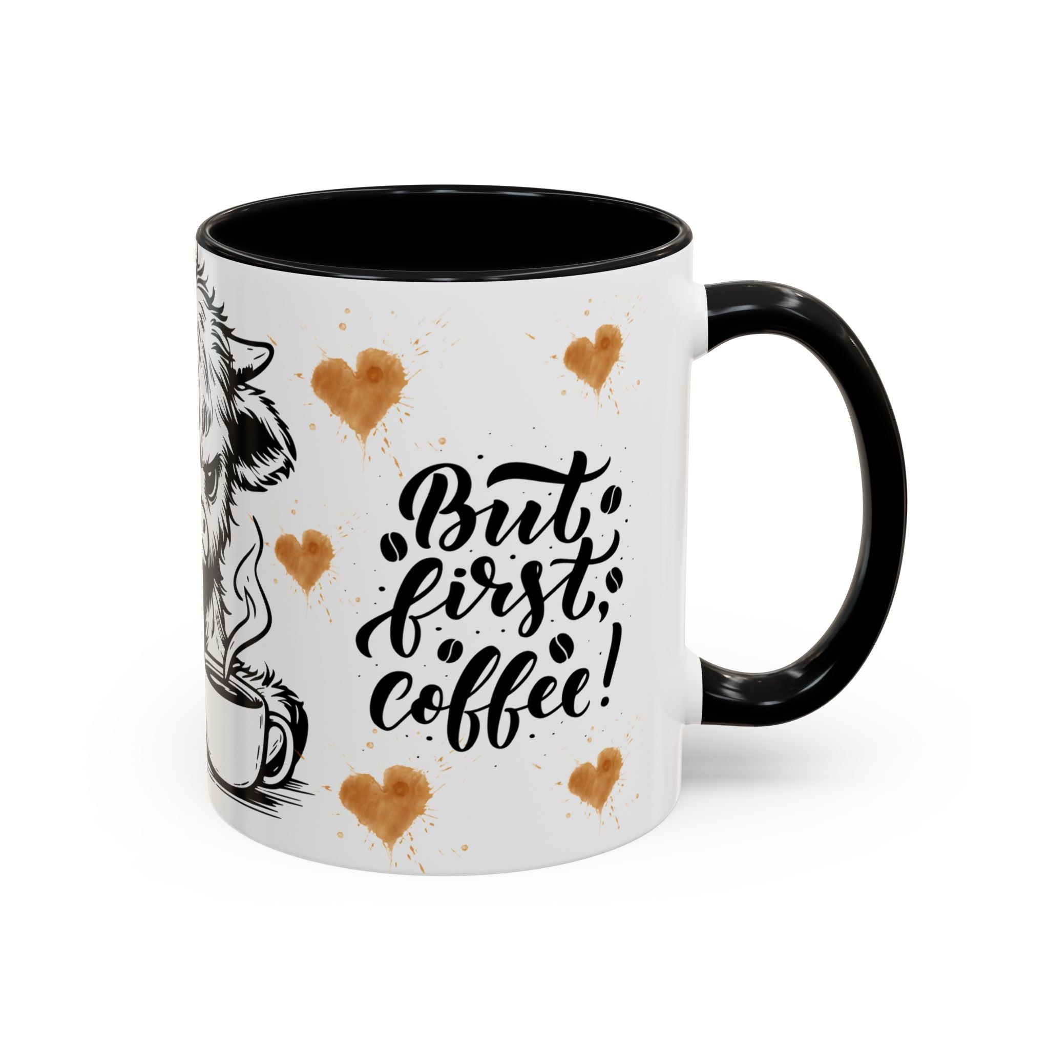 Grumpy Baby Bison But First Coffee mug | Accent Coffee Mug 11oz/15oz