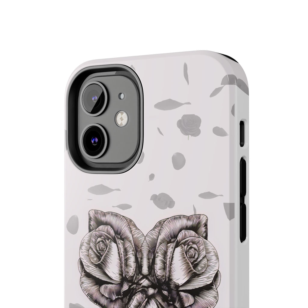 IPhone Phone Case Artistic Floral Tough Phone Cases - Heart Rose Design